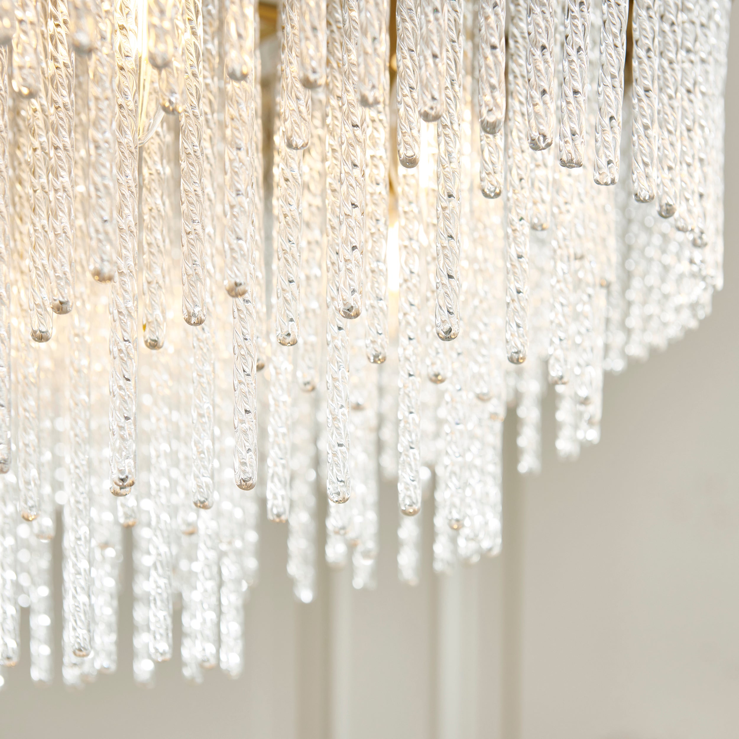 Anistoria Grand 9 Light Brass Pendant - Glass Rods