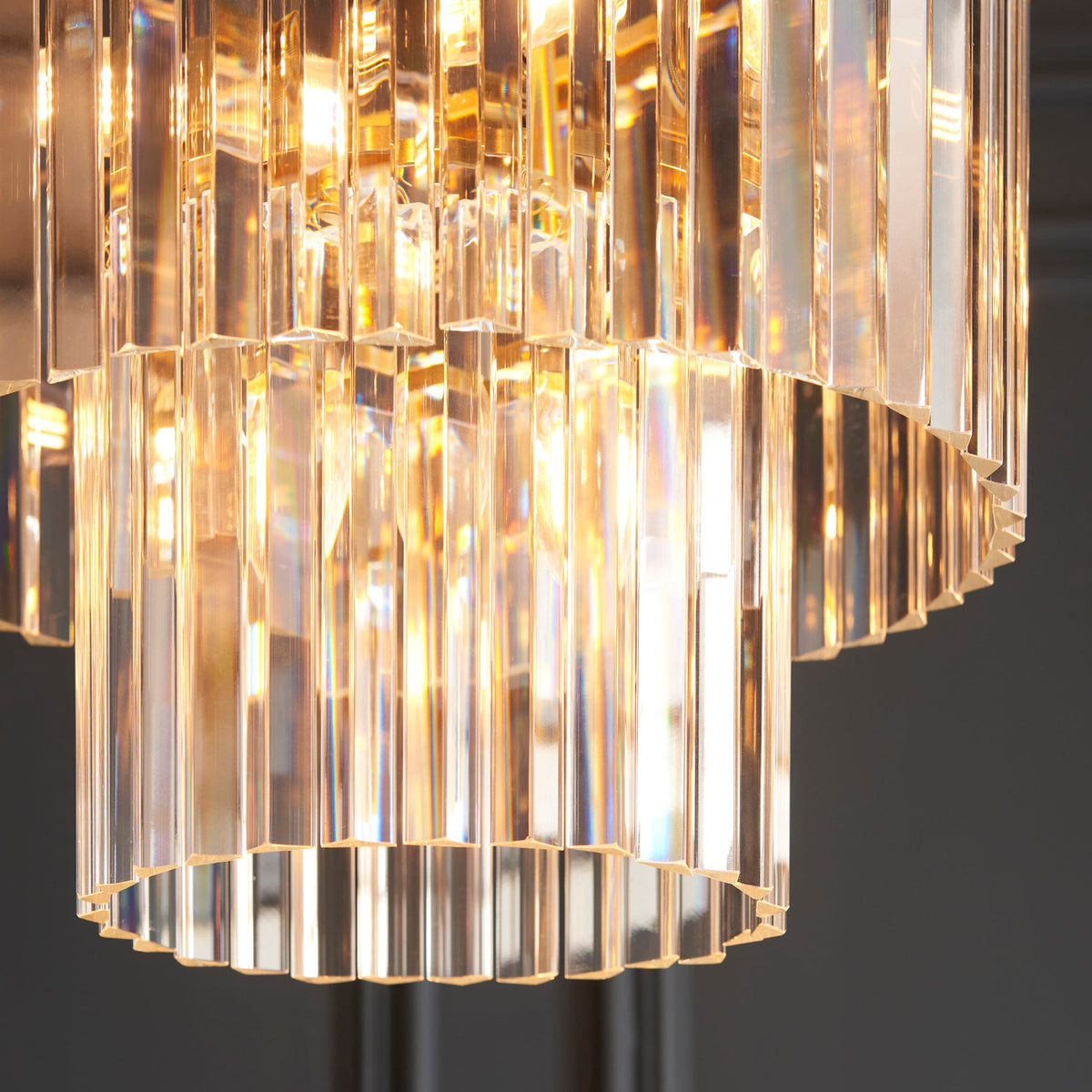 Conaston Brass 4 Light Pendant - Clear Cut Glass-warehouse-180926