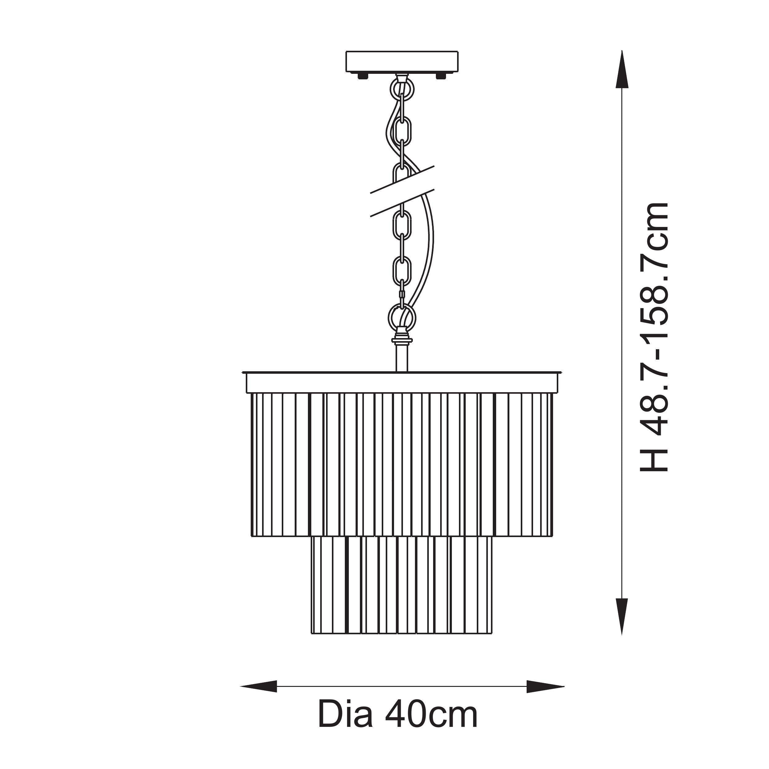 Conaston Brass 4 Light Pendant - Clear Cut Glass
