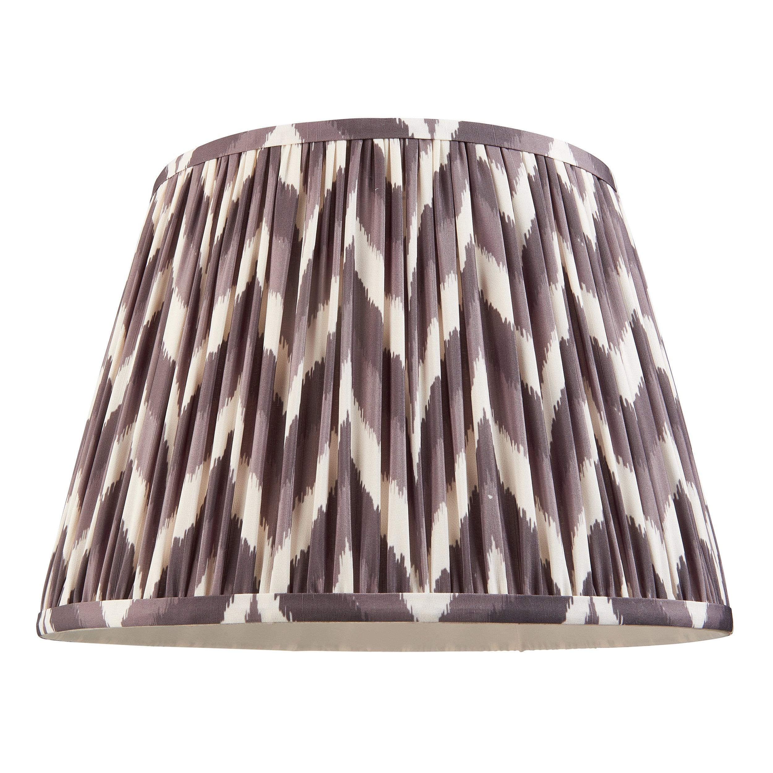 Carnaby White Floor Lamp & Zigzag 35cm Pearl Grey Shade