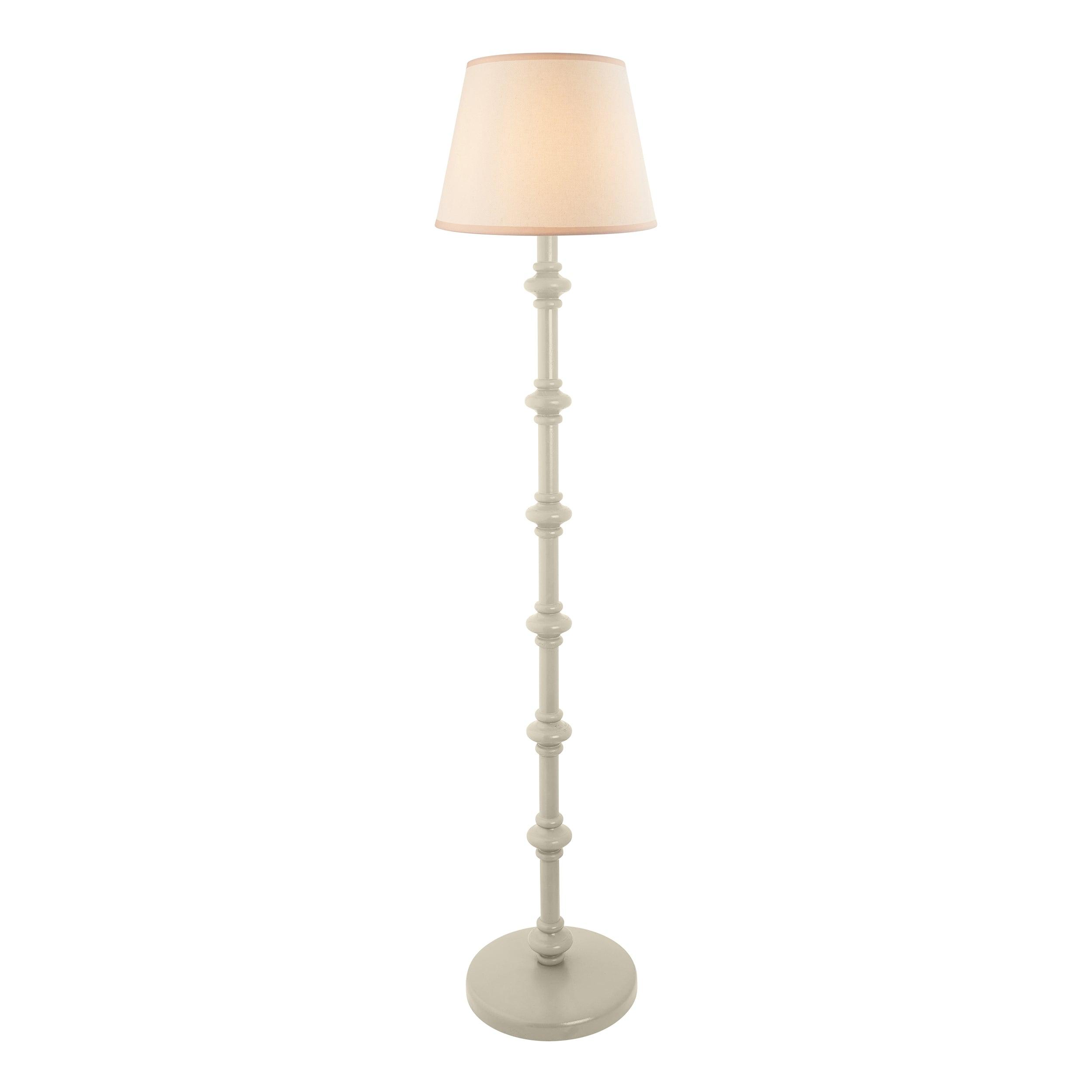 Carnaby White Floor Lamp & Ivy 35cm Vintage White Shade