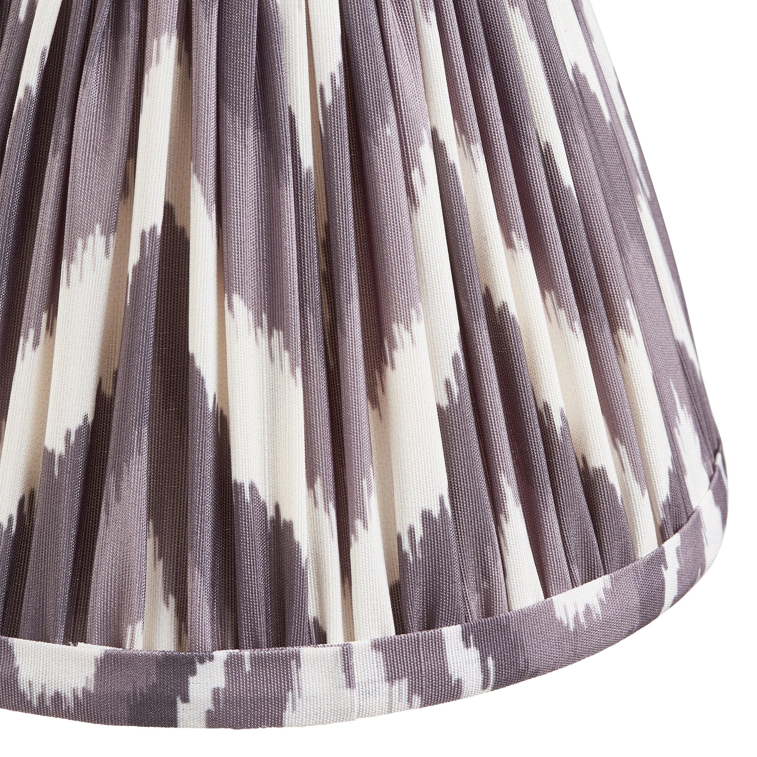 Obelisk Brass Wall Light Wing & Zigzag 16cm Pearl Grey Shade