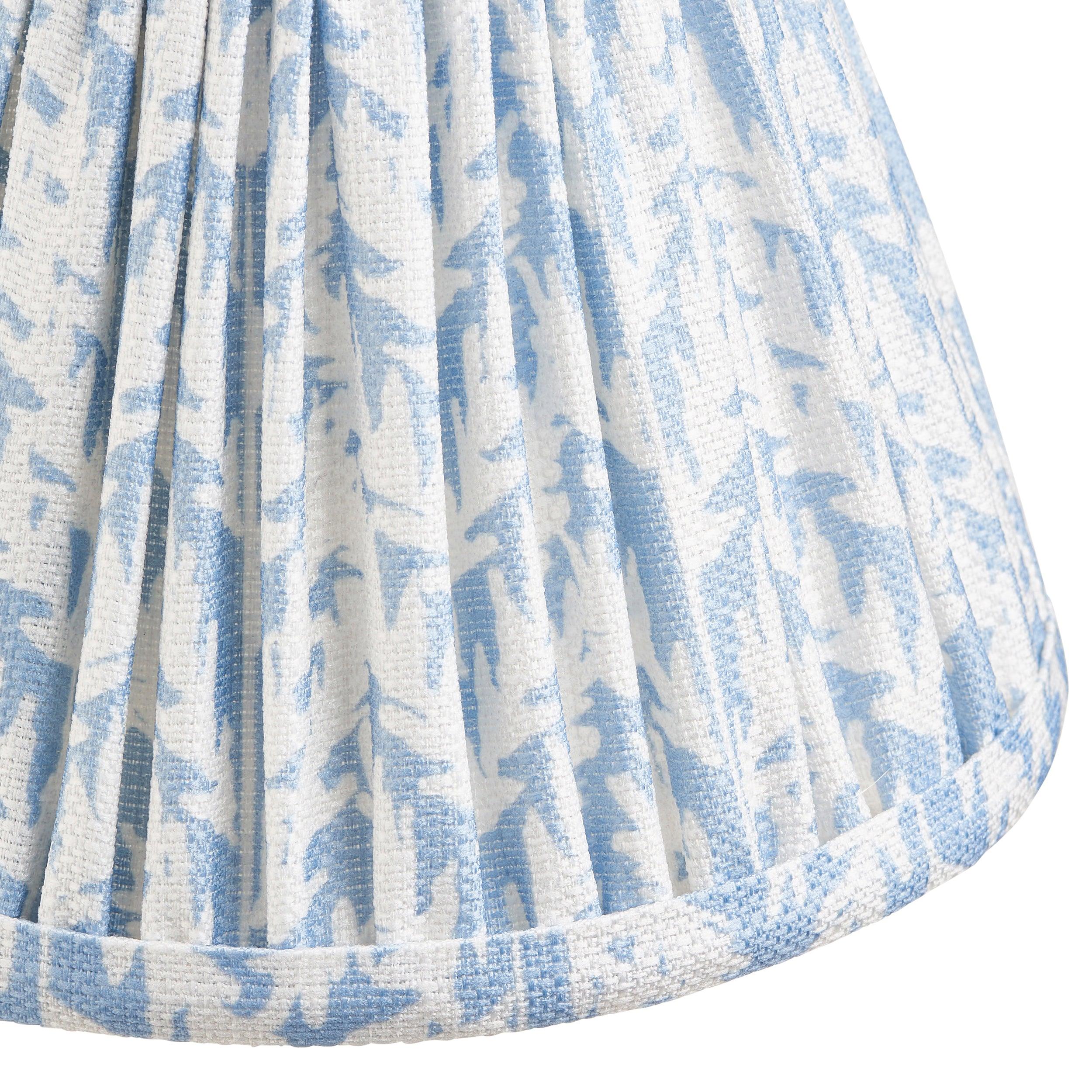 Wood Wing Wall Light & Leaf 16cm Shell Bay Blue Shade