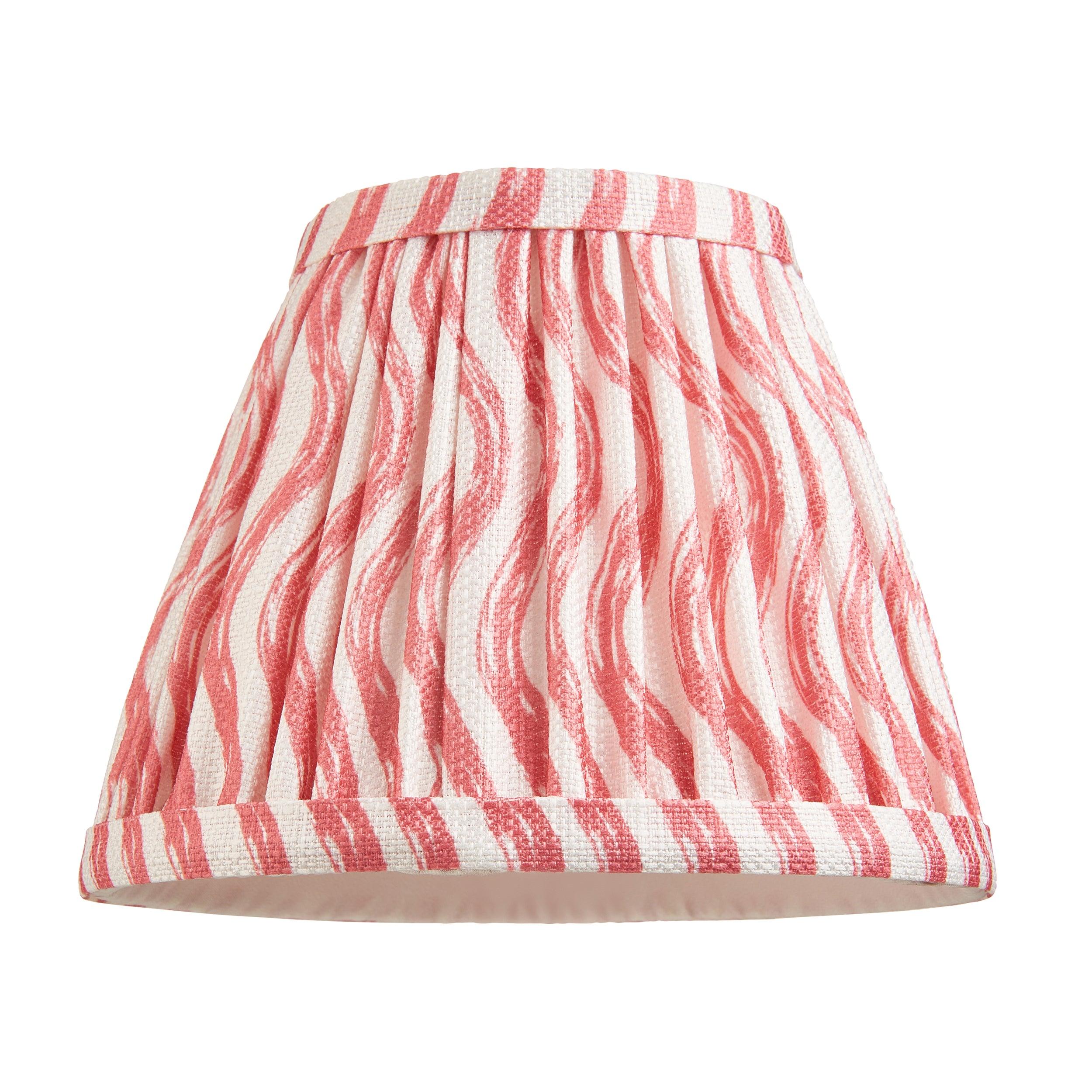 Bibury Pink Table Lamp & Ripple 16cm Coral Pink Shade