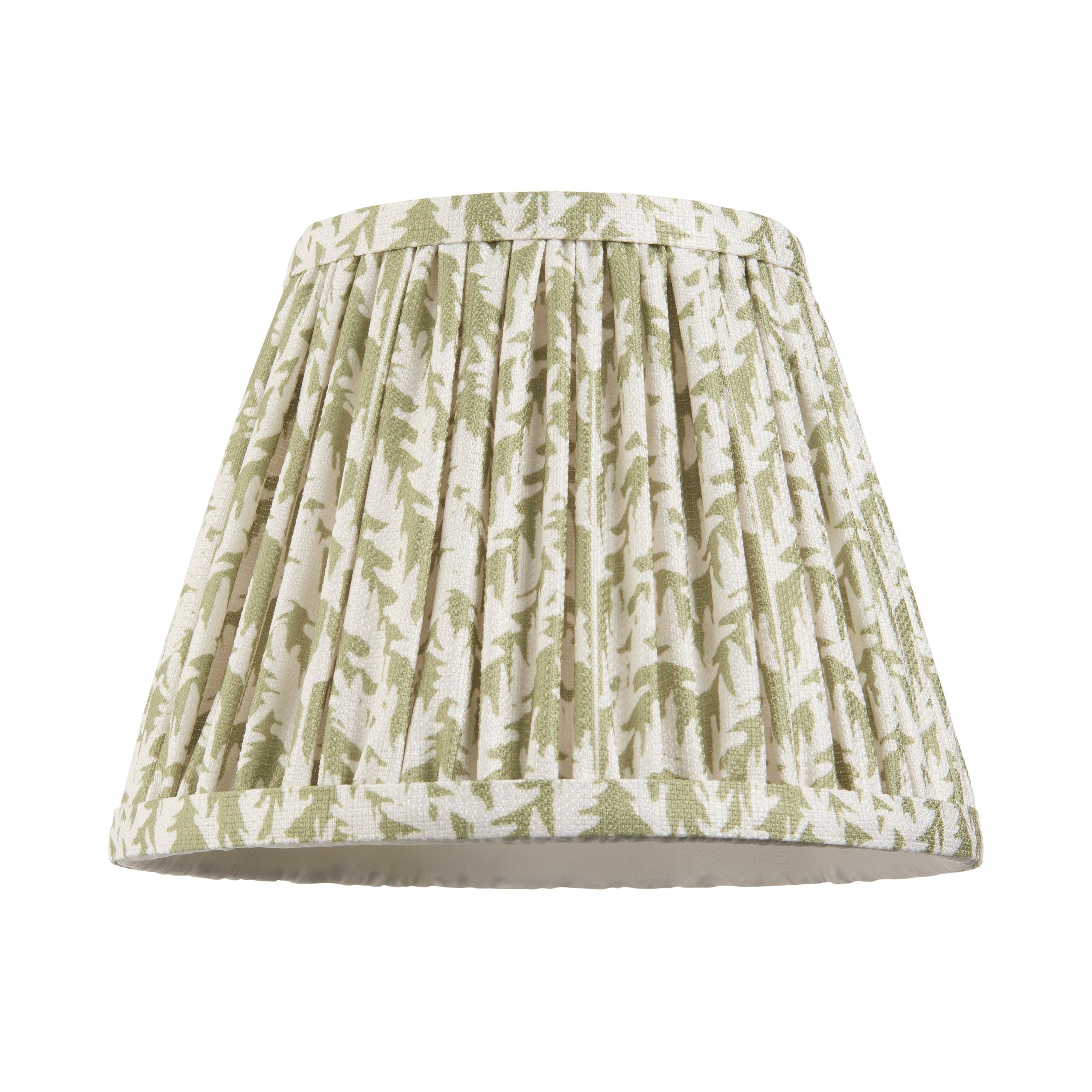 Obelisk Brass Wall Light T Bar & Leaf 20cm Herb Garden Green Shade