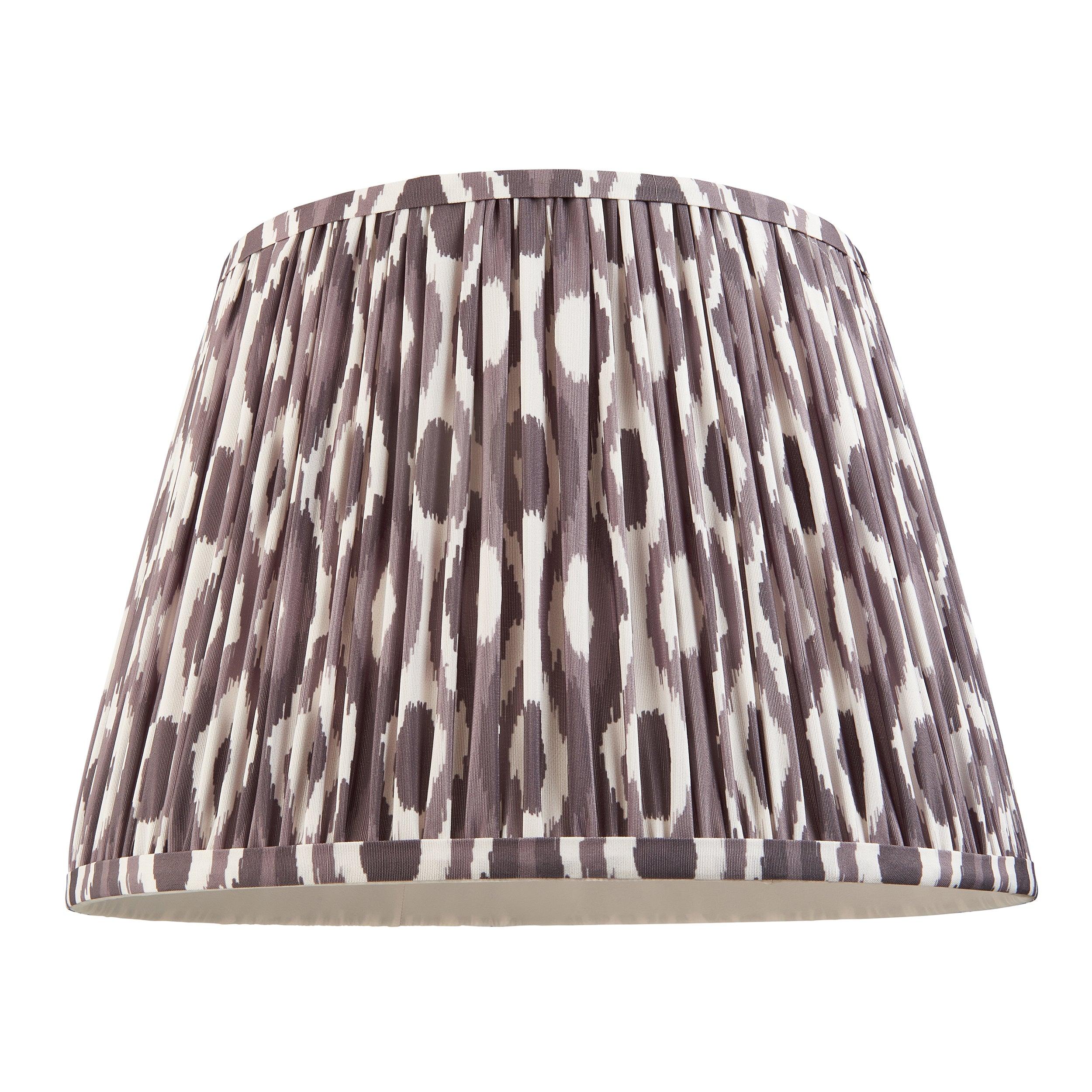 Higgledy White Floor Lamp & Ikat 35cm Pearl Grey Shade