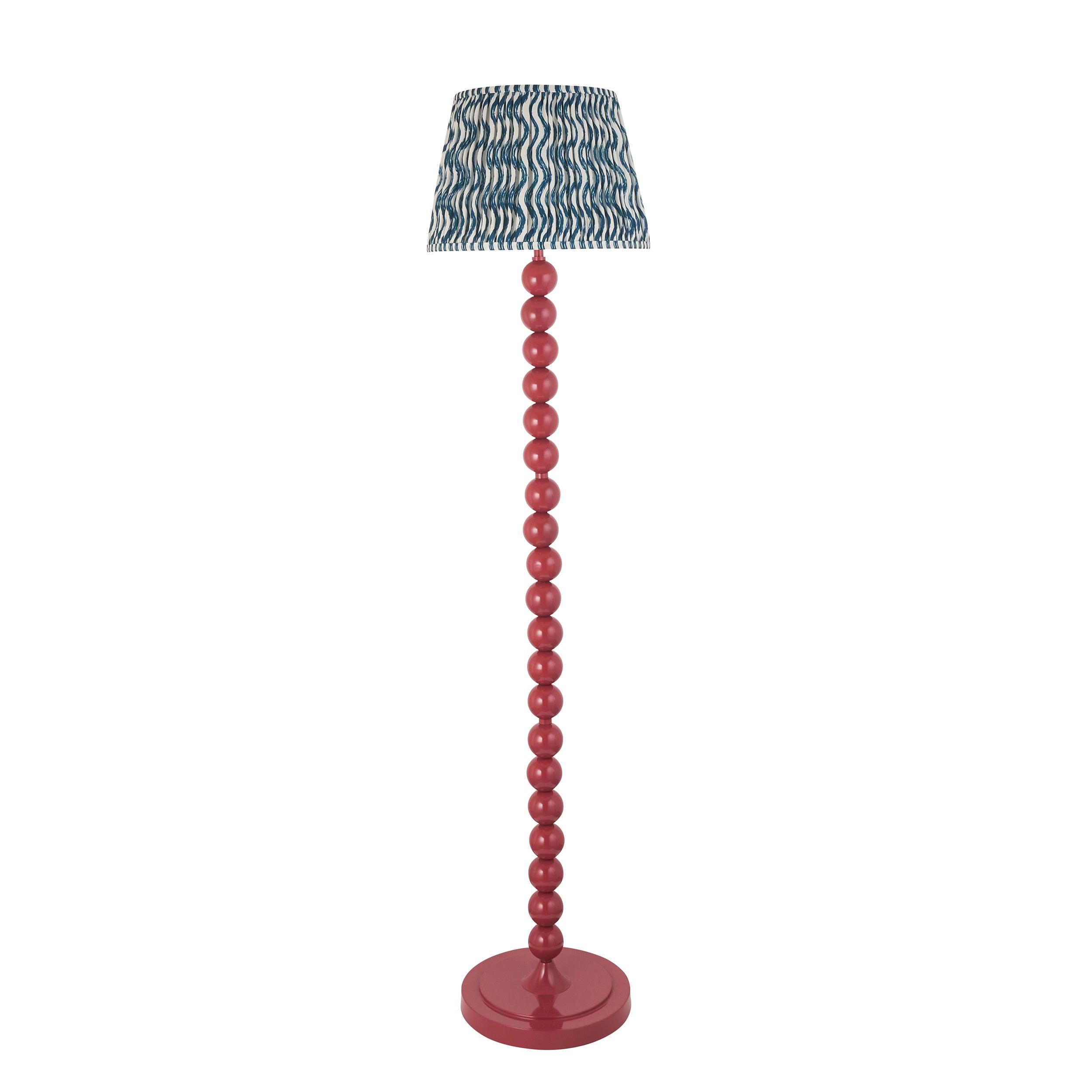 Higgledy Pink Floor Lamp & Ripple 35cm Marlin Blue Shade