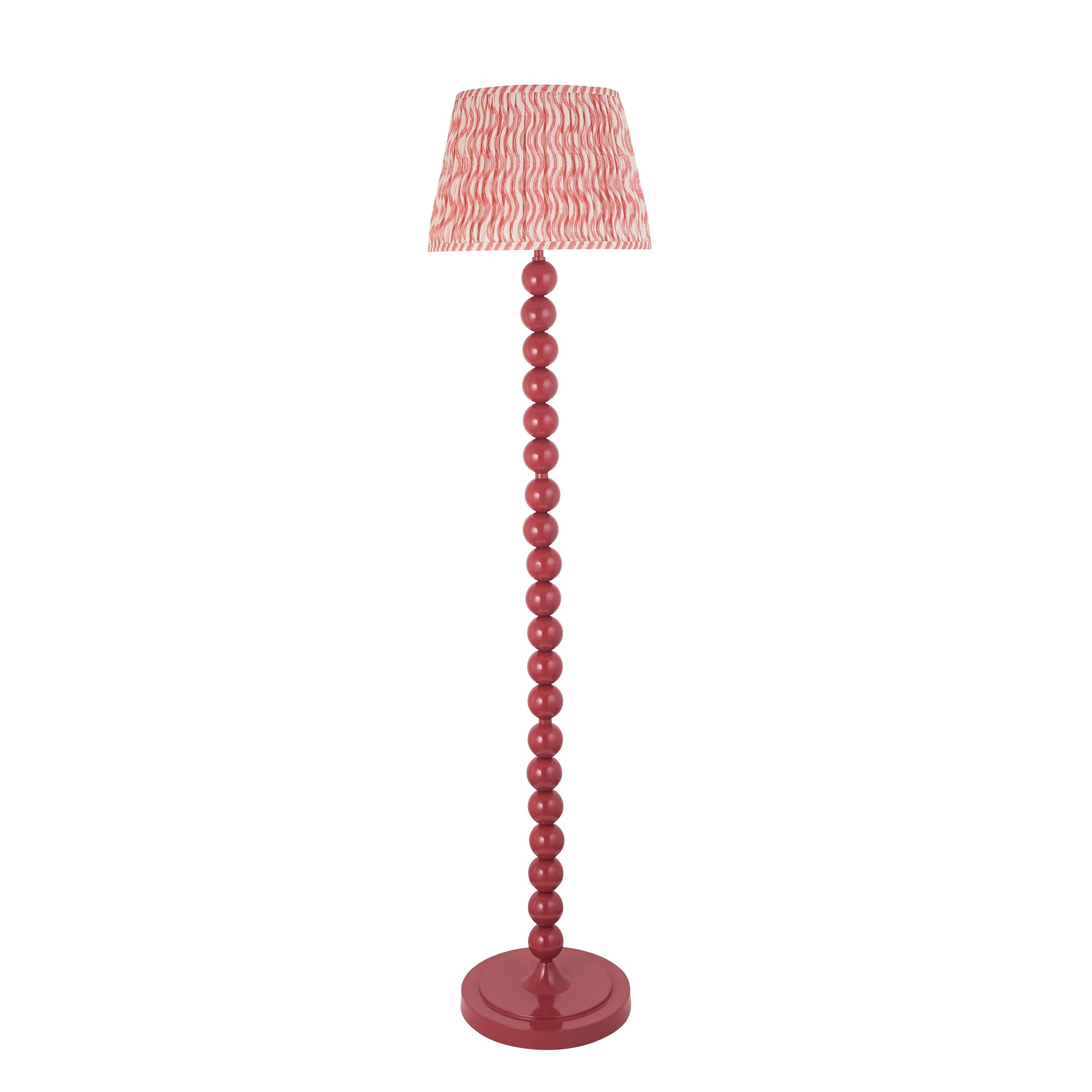 Higgledy Pink Floor Lamp & Ripple 35cm Coral Pink Shade