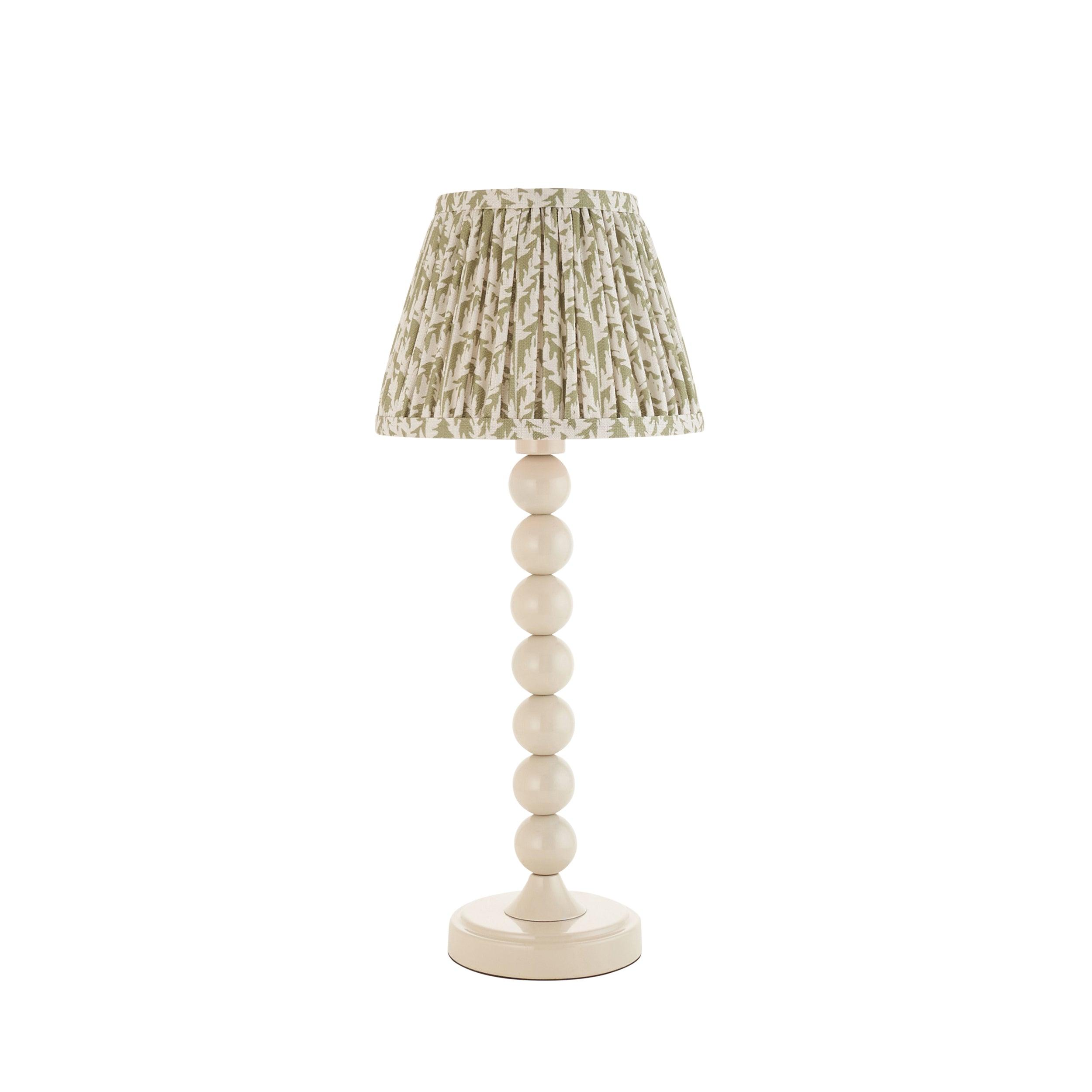 Higgledy White Table Lamp & Leaf 20cm Herb Garden Green Shade