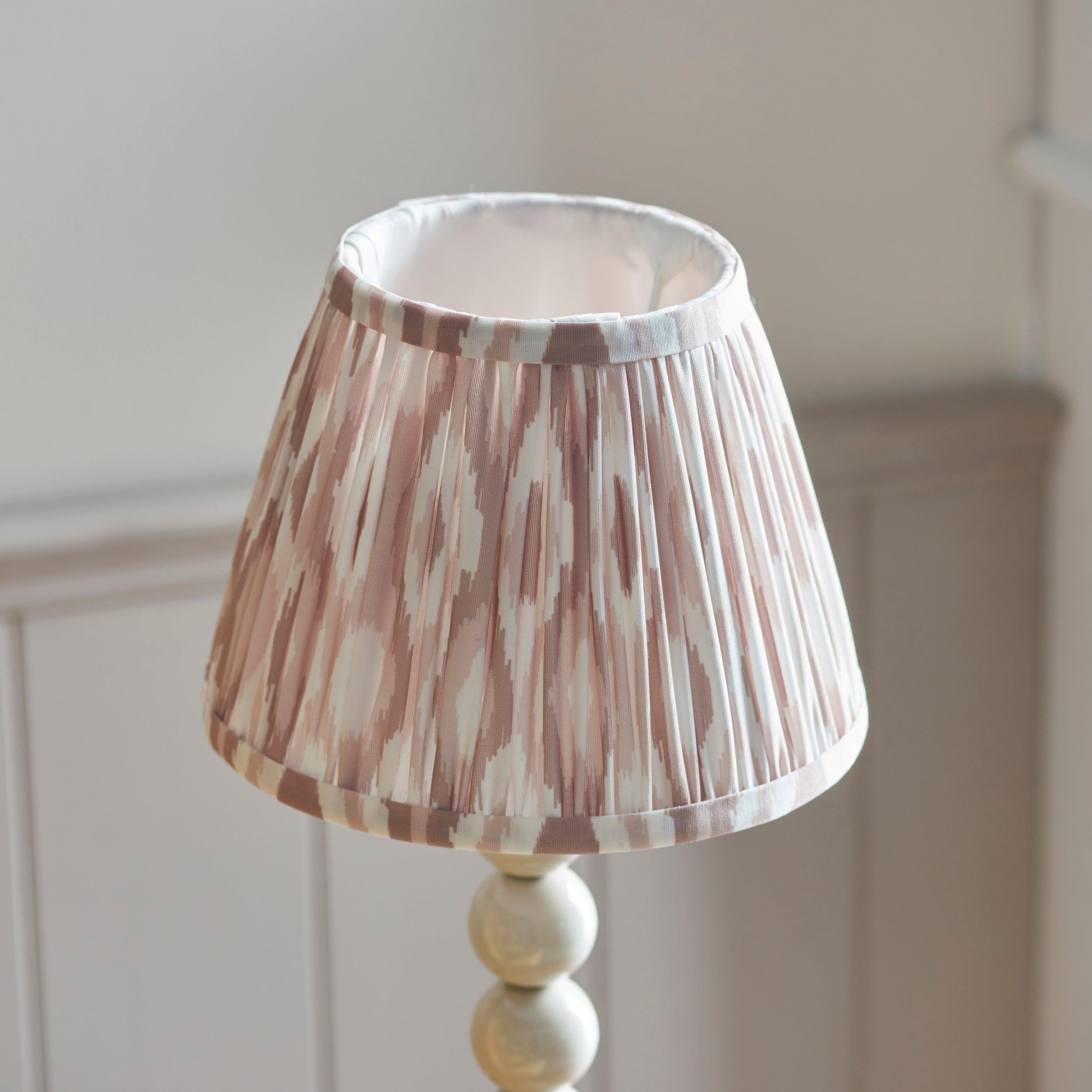 Higgledy White Table Lamp & Ikat 20cm Neutral Shade