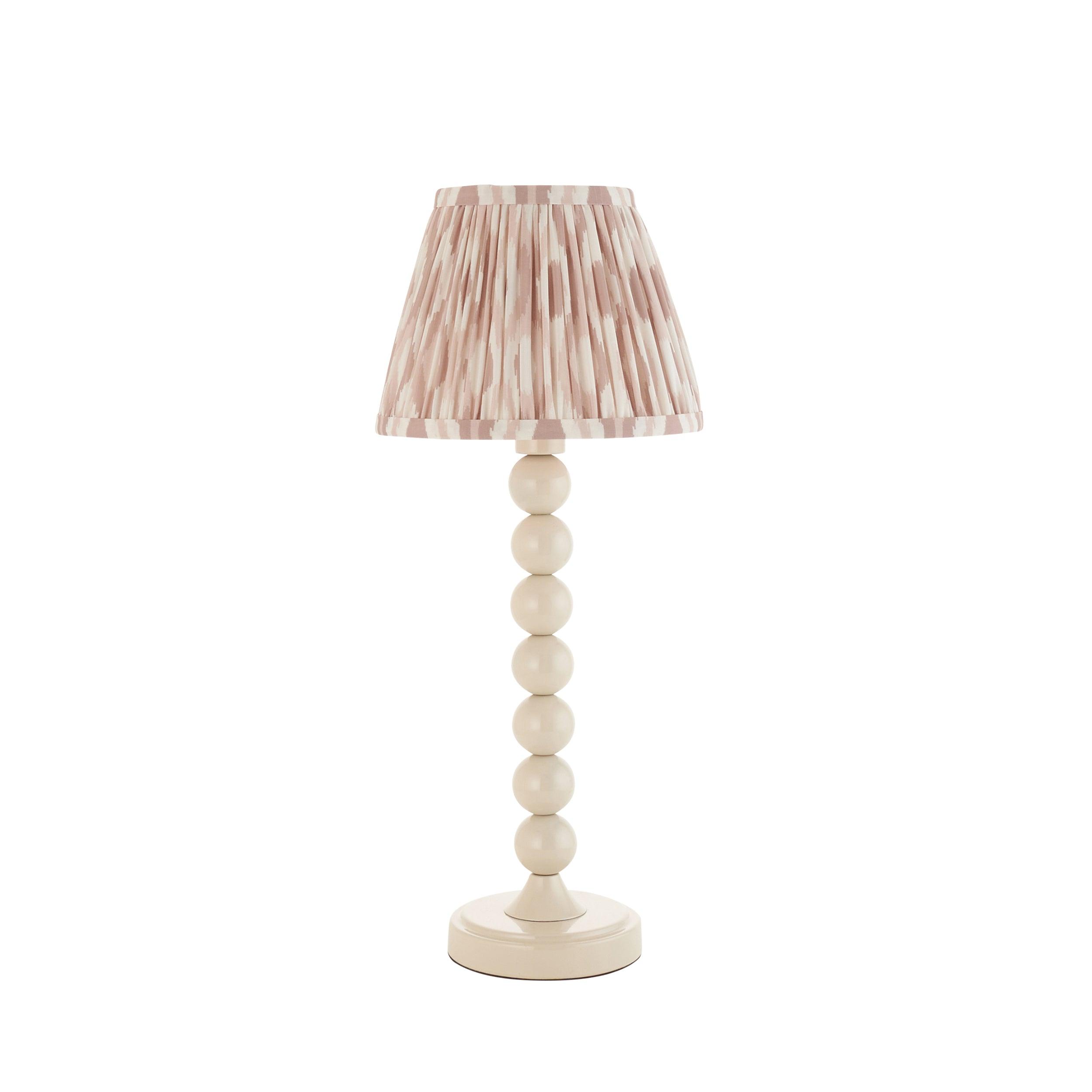 Higgledy White Table Lamp & Ikat 20cm Neutral Shade
