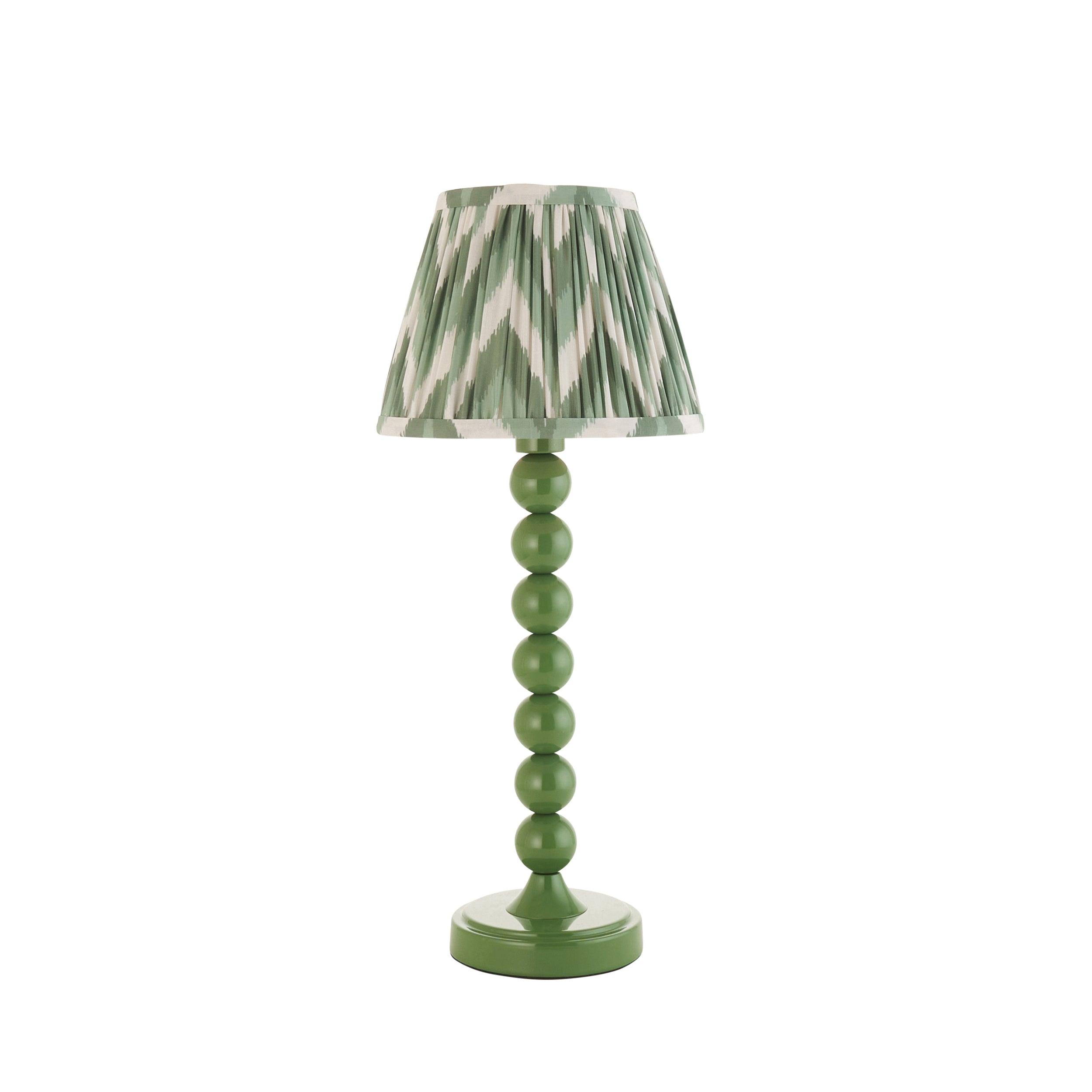 Higgledy Green Table Lamp & Zigzag 20cm Cotswold Green Shade