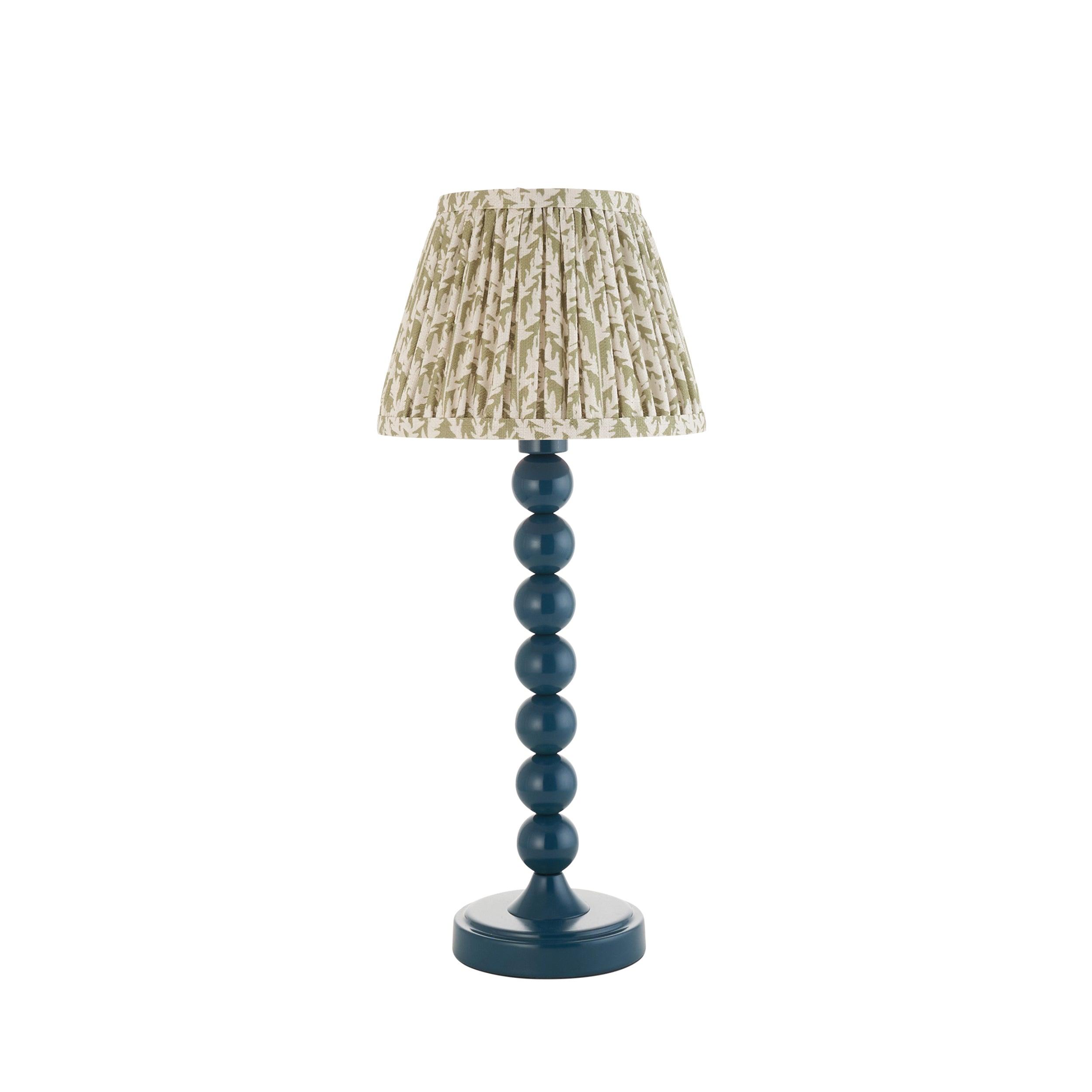 Higgledy Blue Table Lamp & Leaf 20cm Herb Garden Green Shade