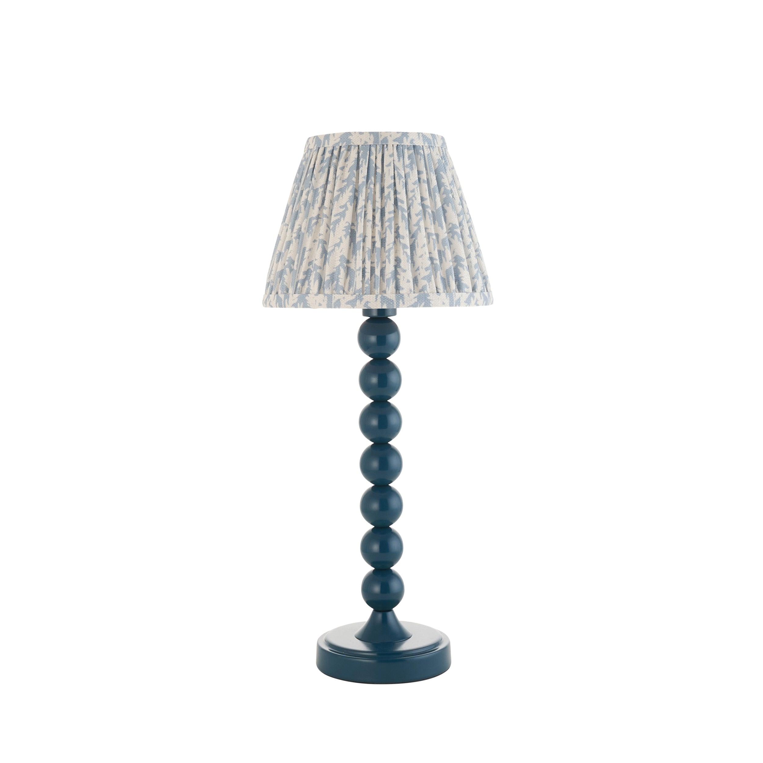 Higgledy Blue Table Lamp & Leaf 20cm Shell Bay Blue Shade