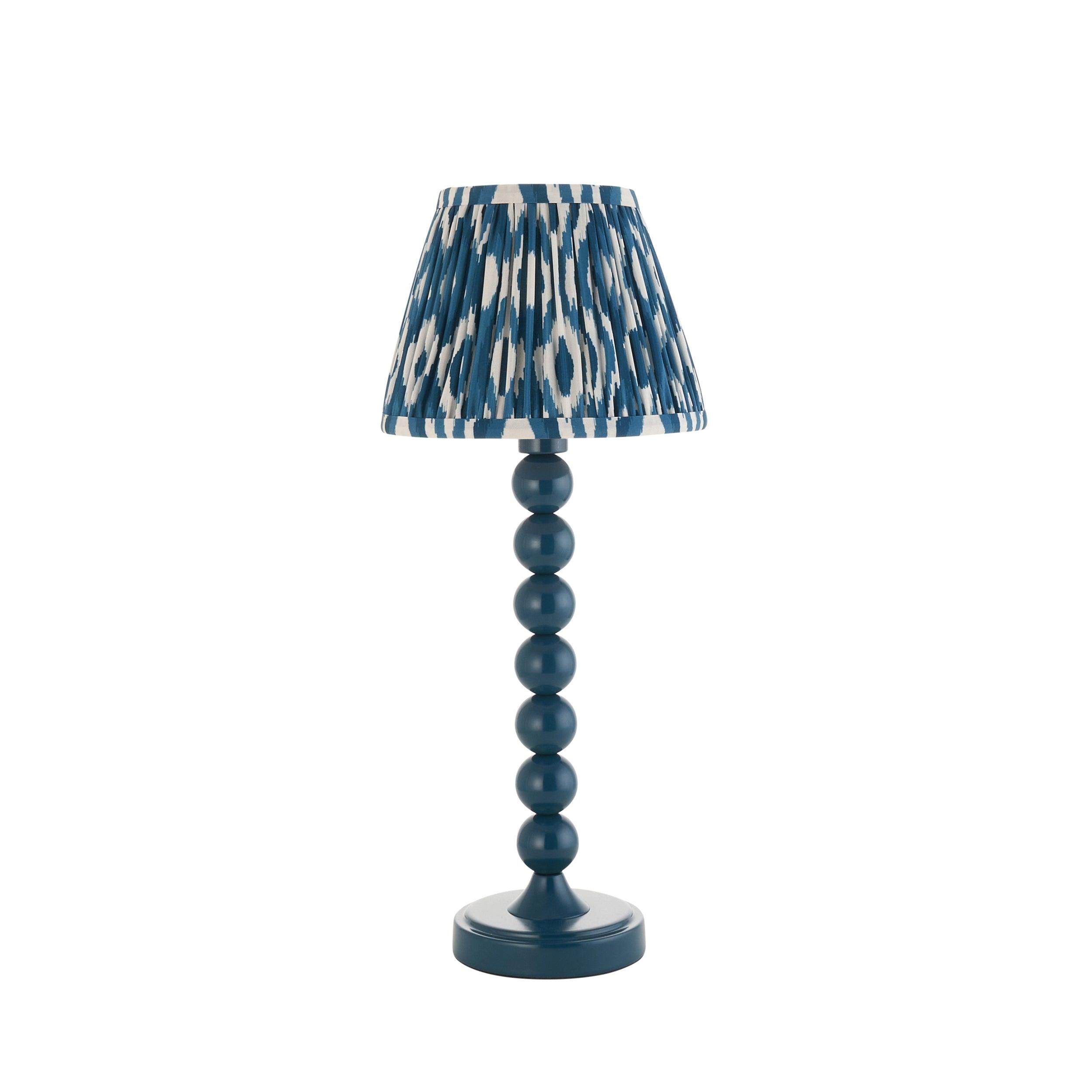 Higgledy Blue Table Lamp & Ikat 20cm Marlin Blue Shade