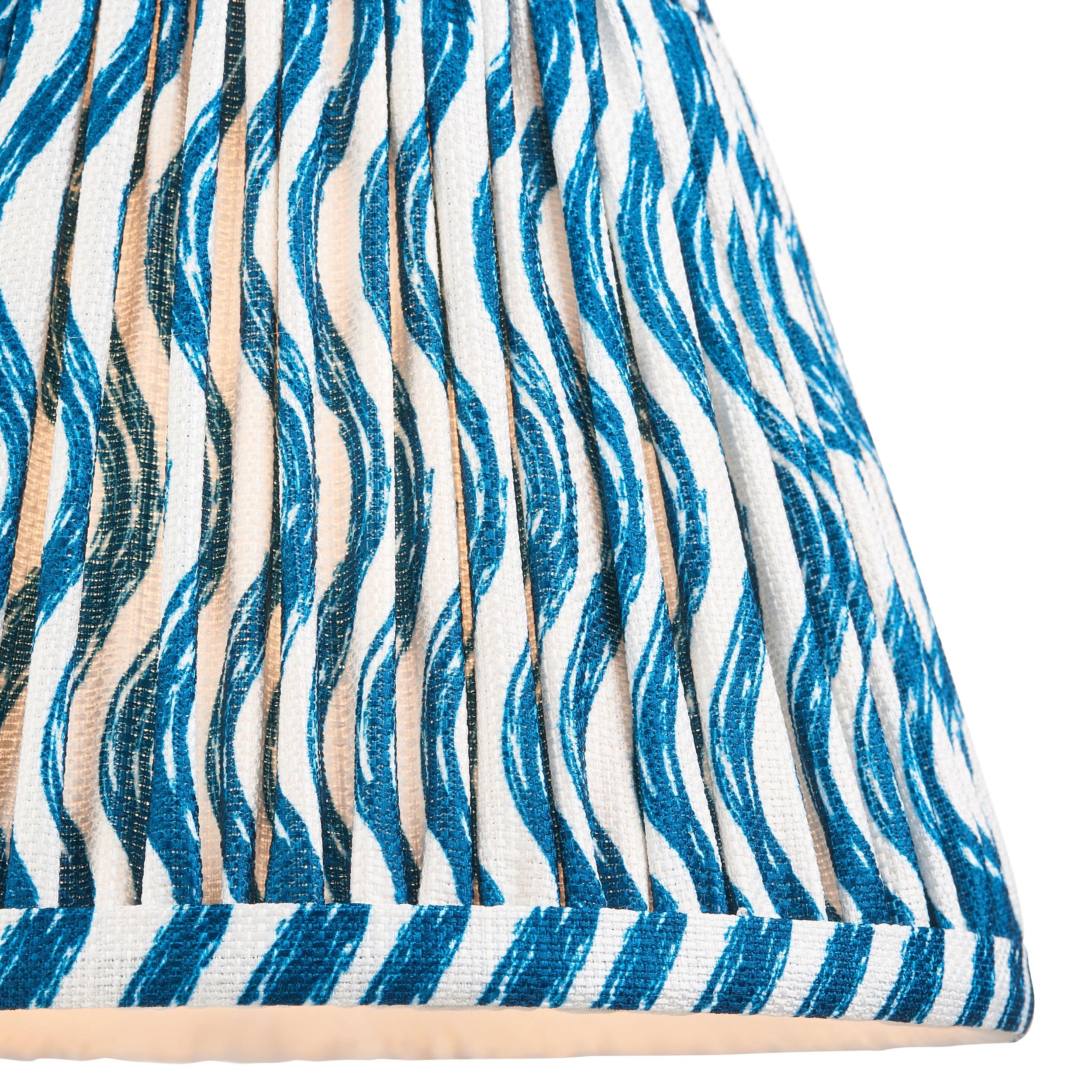 Higgledy Pink Table Lamp & Ripple 20cm Marlin Blue Shade