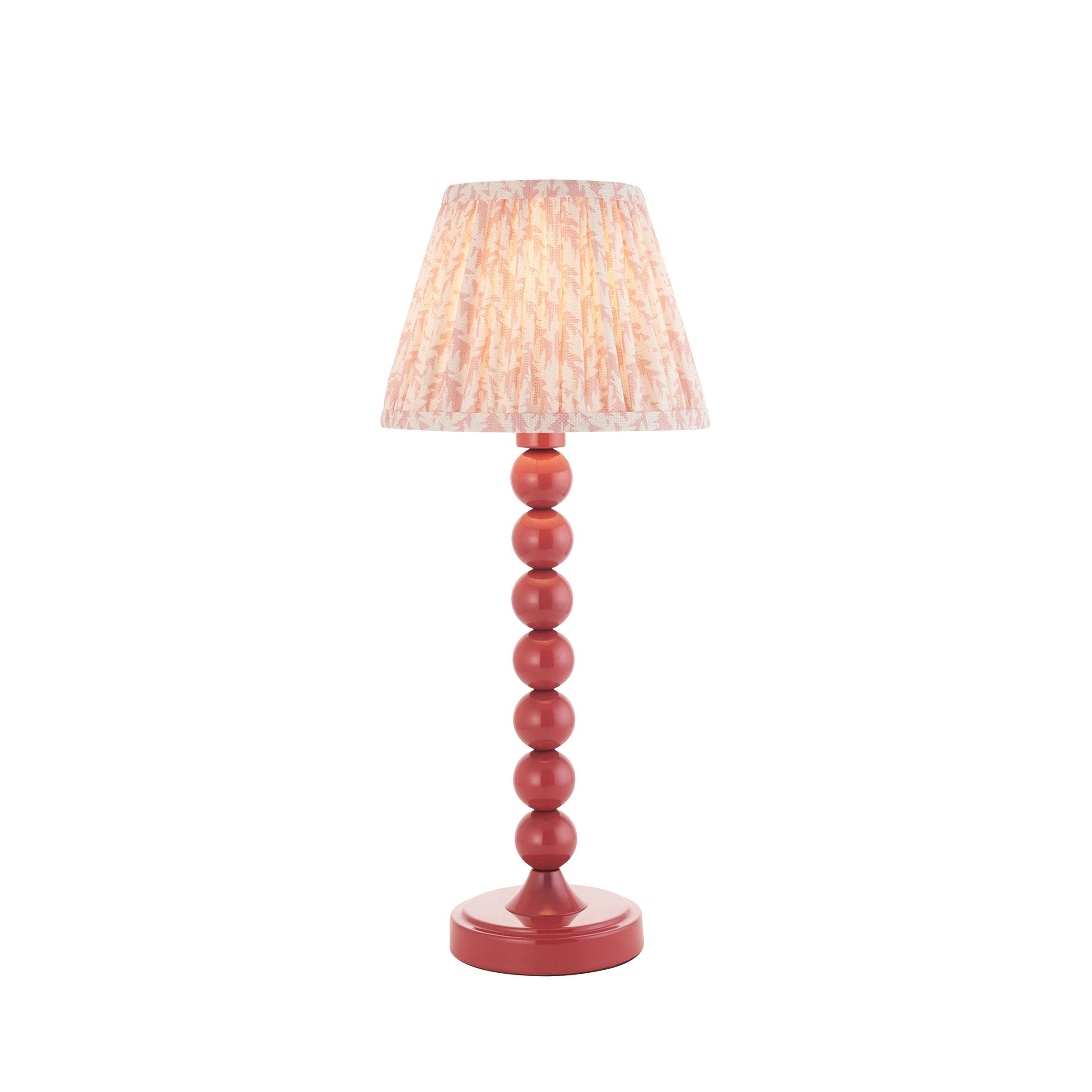 Higgledy Pink Table Lamp & Leaf 20cm Peachy Keen Shade