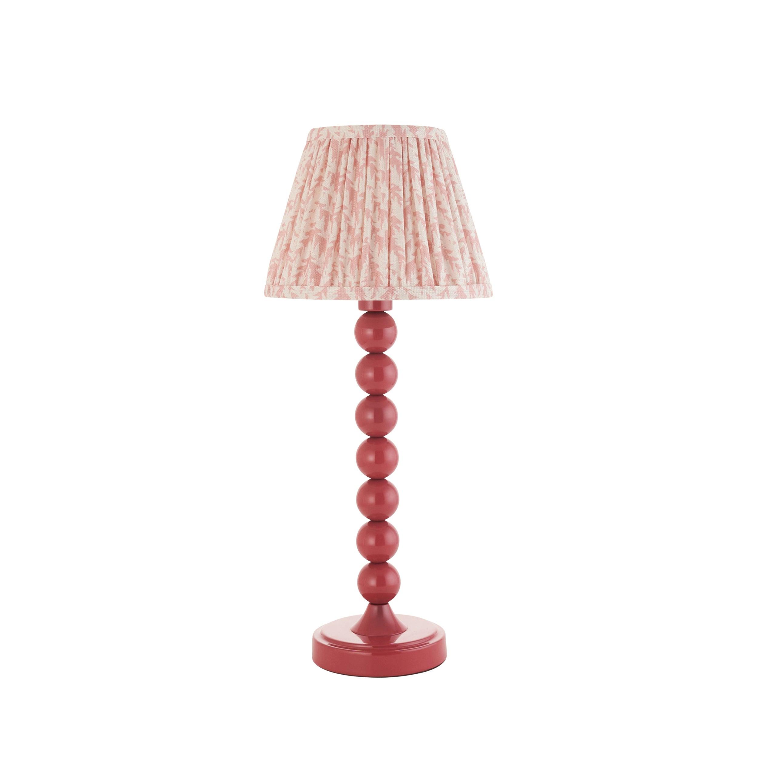 Higgledy Pink Table Lamp & Leaf 20cm Peachy Keen Shade