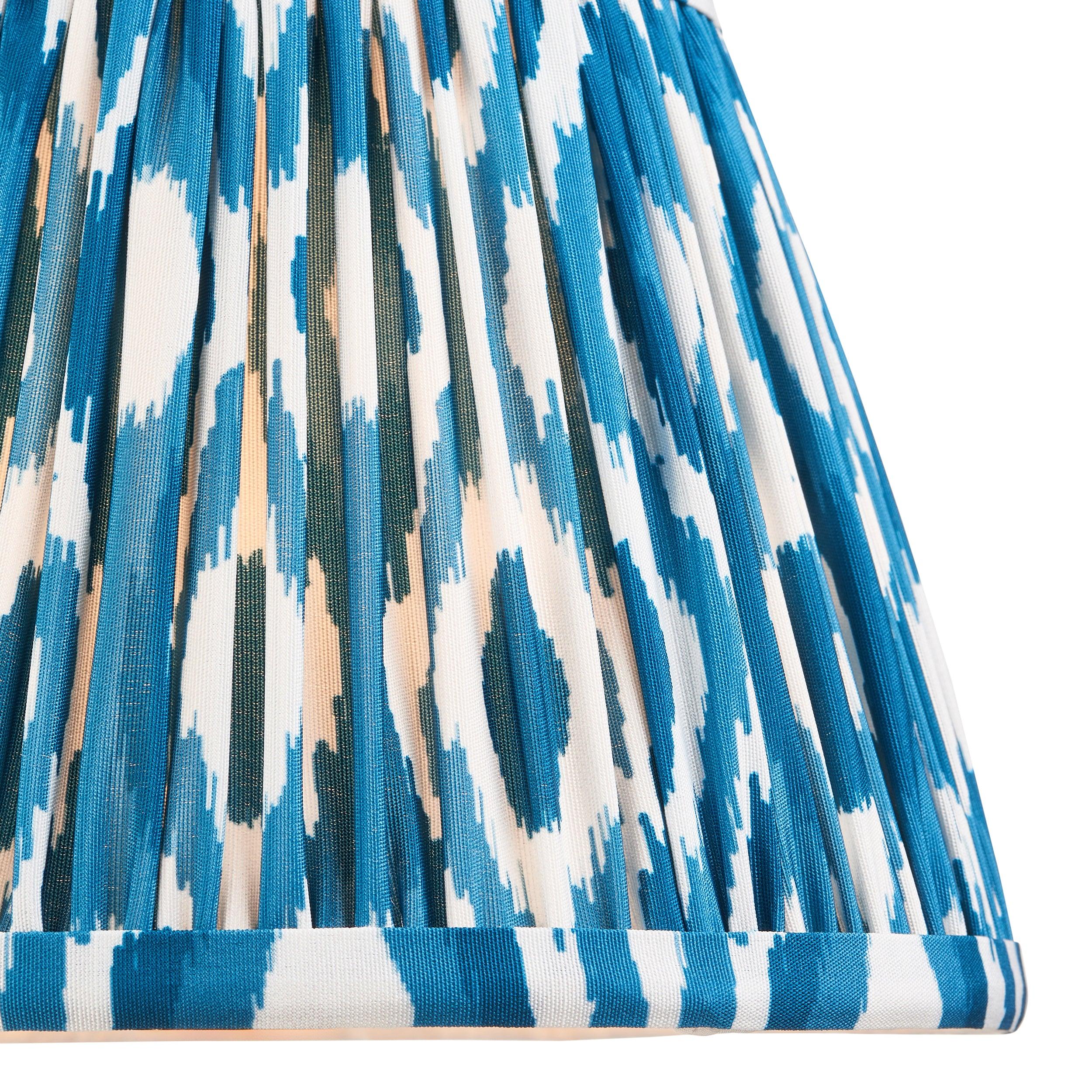 Higgledy Pink Table Lamp & Ikat 20cm Marlin Blue Shade