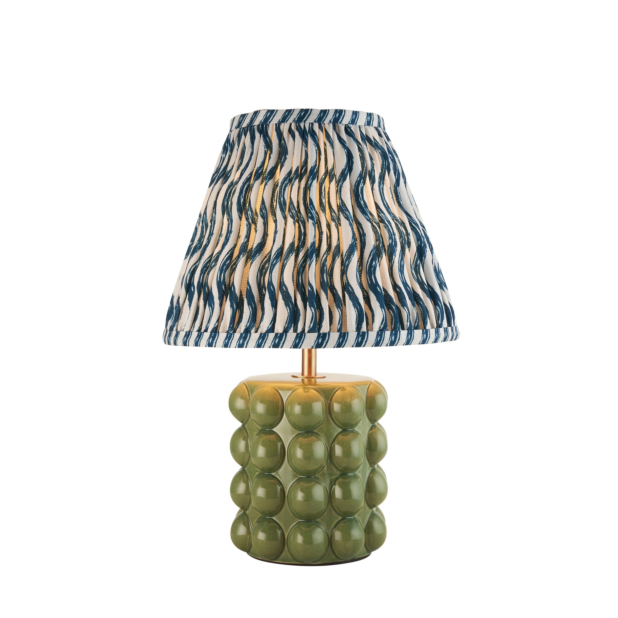 Bobble Ceramic Table & Ripple 25cm Marlin Blue Shade