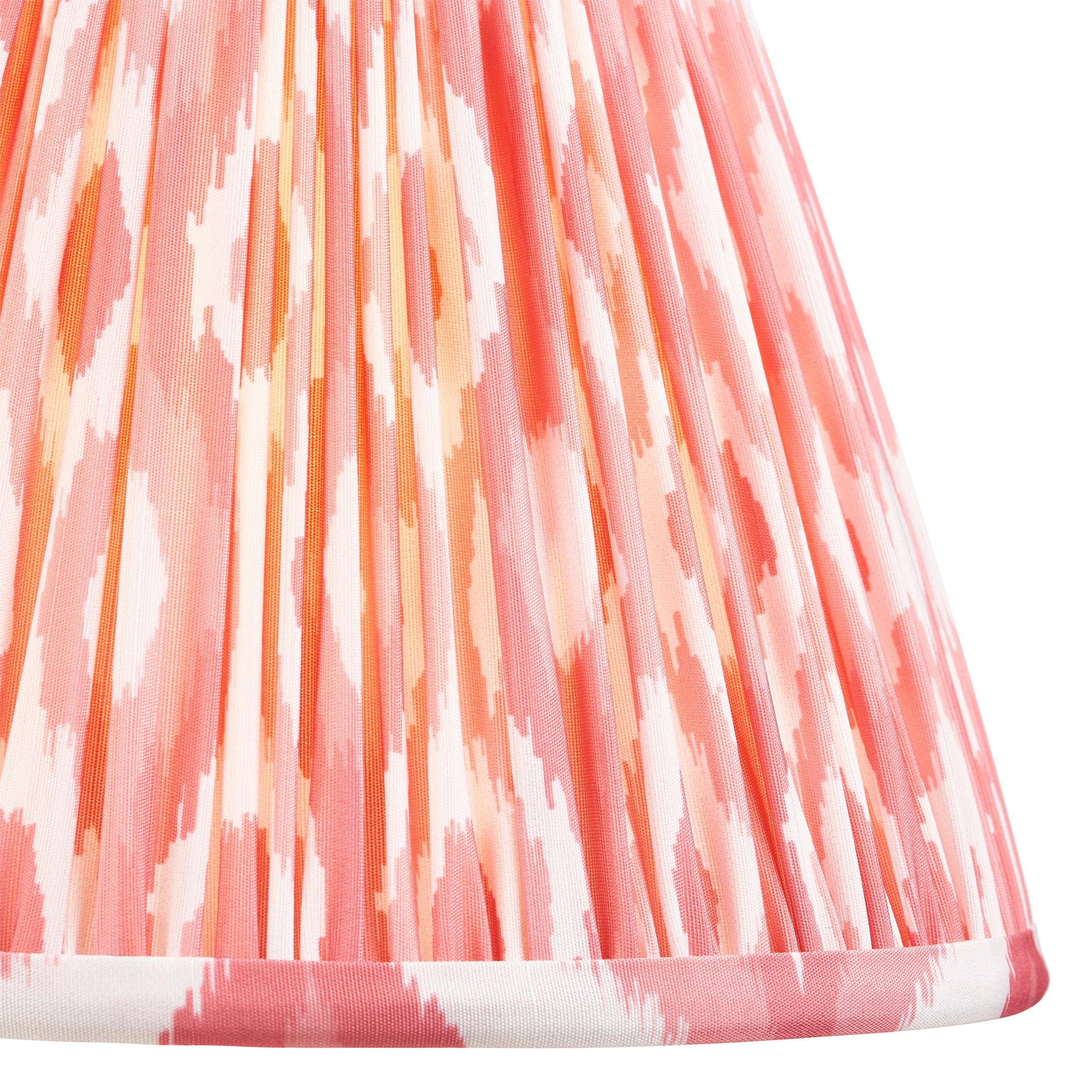 Bobble Ceramic Table & Ikat 25cm Coral Pink Shade