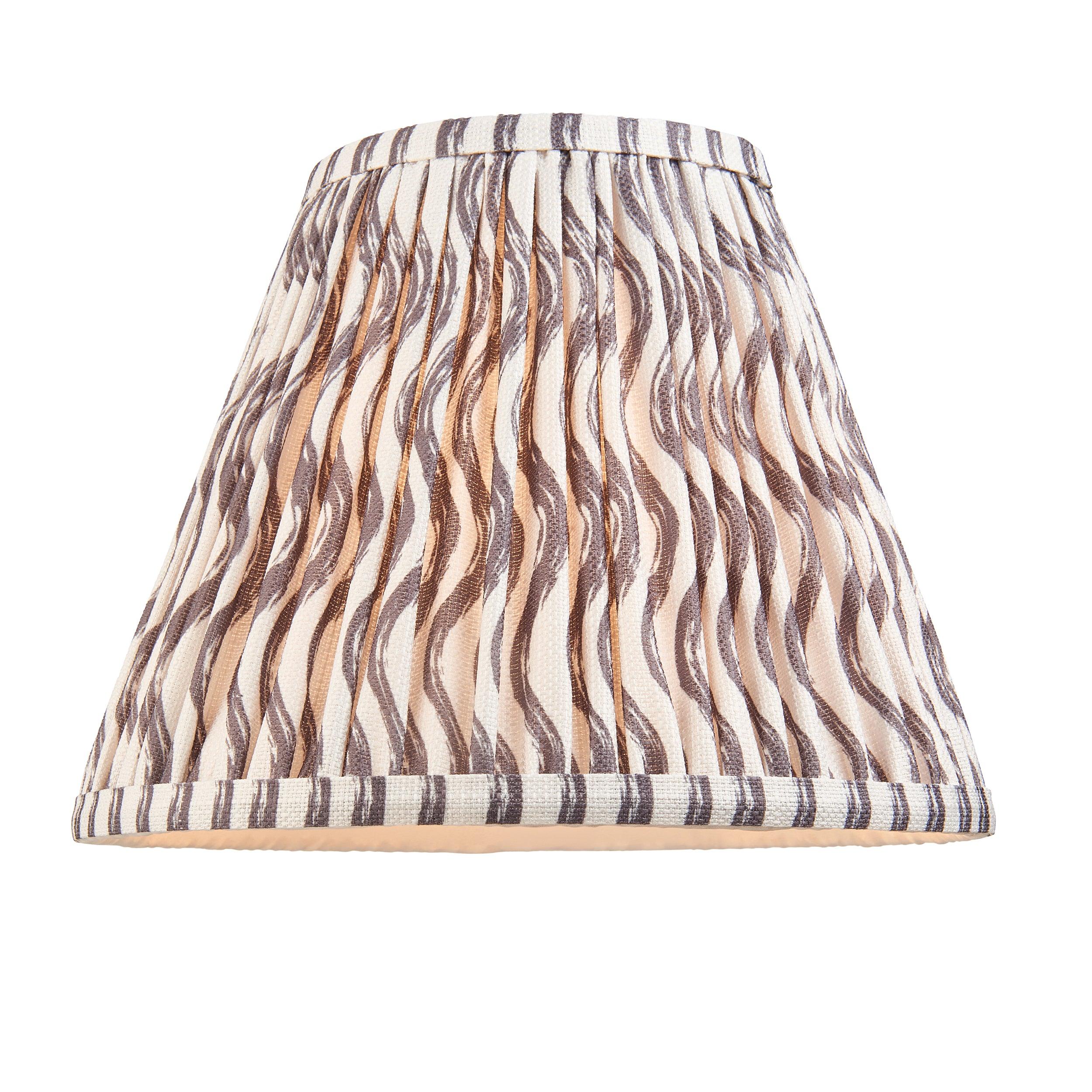 Bobble Ceramic Table & Ripple 25cm Pearl Grey Shade