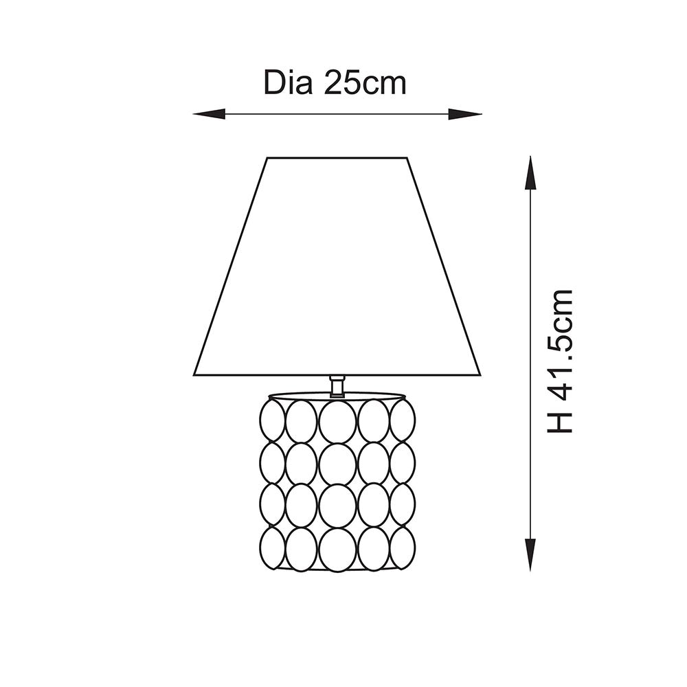 Bobble Ceramic Table & Ripple 25cm Marlin Blue Shade — alternate view