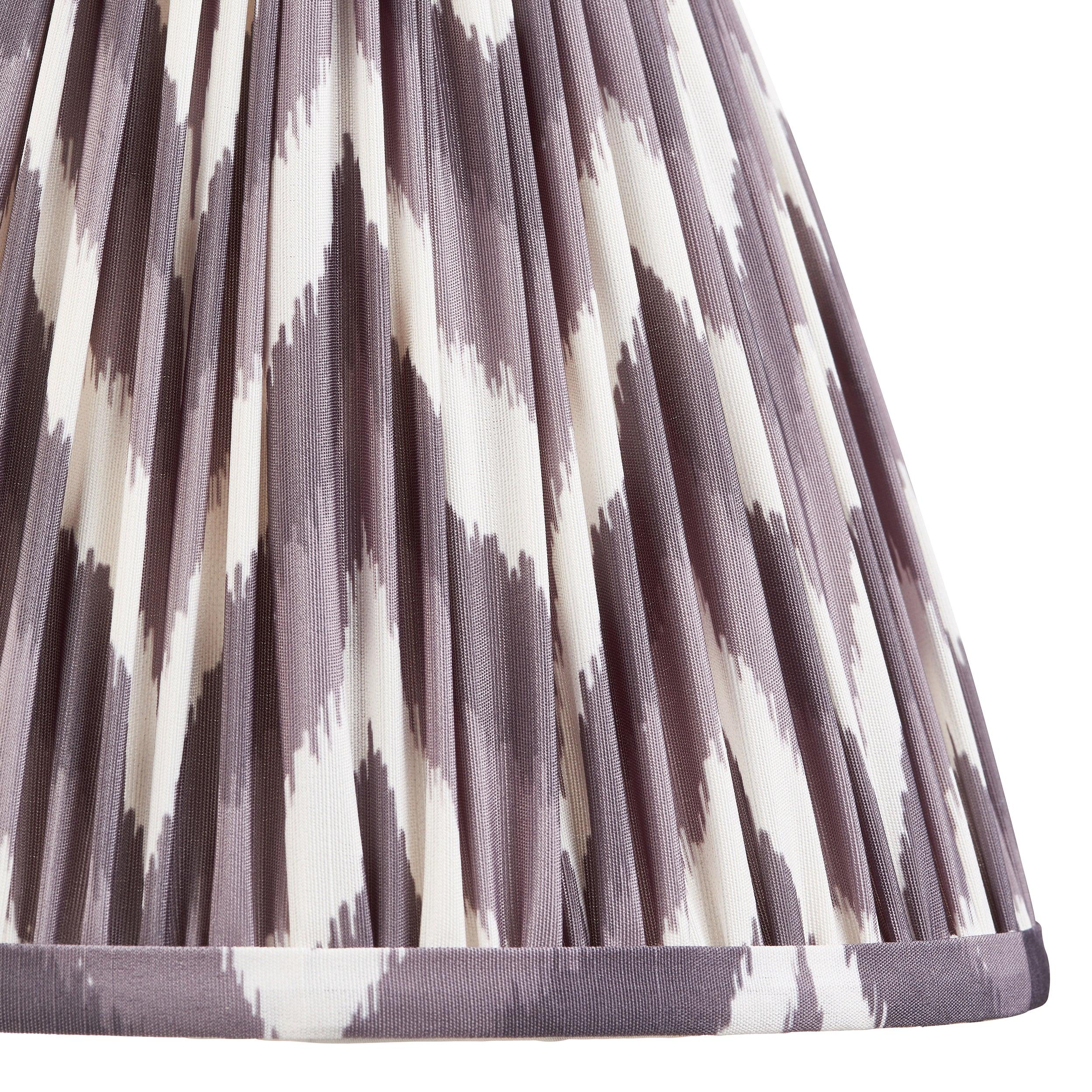 Myrtle Pink Table Lamp & Zigzag 25cm Pearl Grey Shade