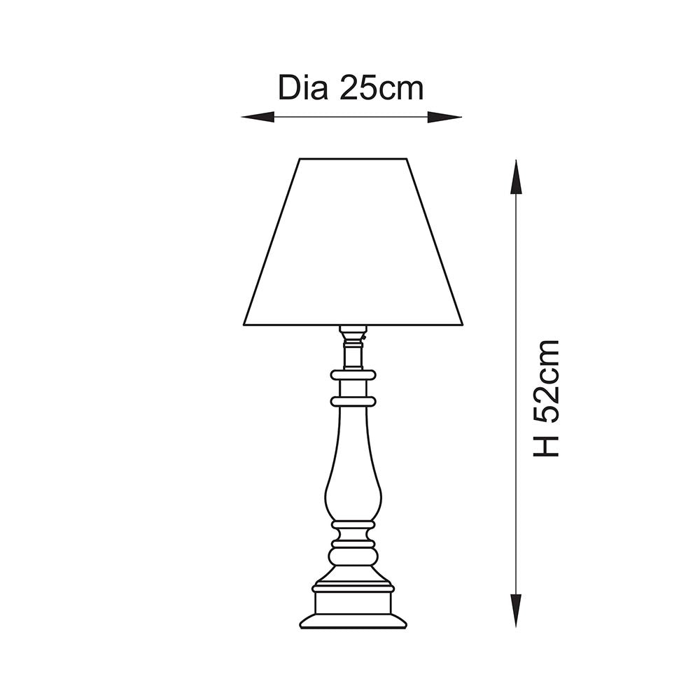 Myrtle Blue Table Lamp & Ripple 25cm Pearl Grey Shade — close-up detail