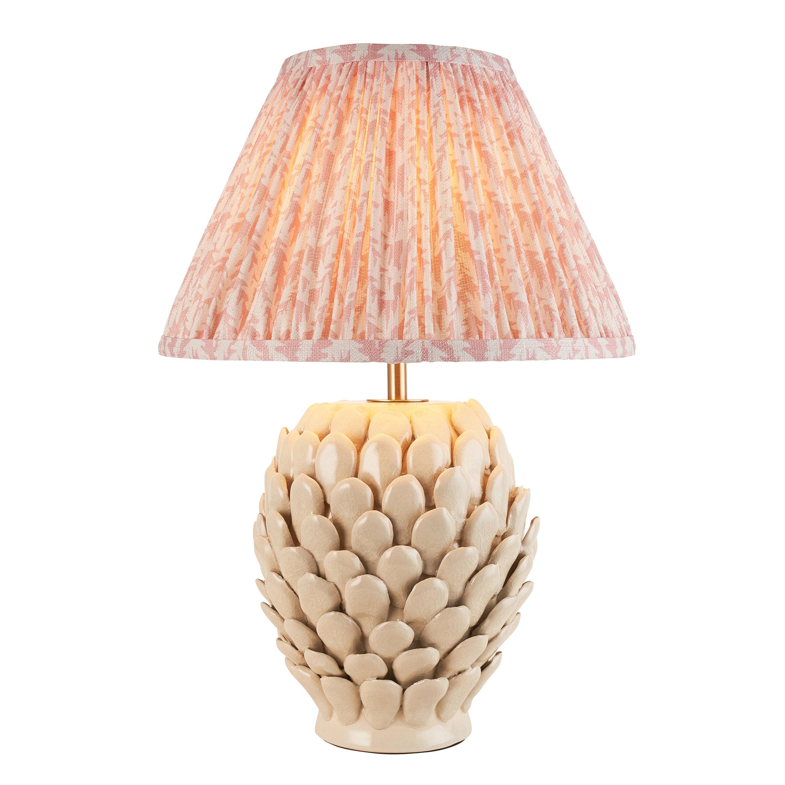 Layered Leaf Ceramic Table Lamp & Leaf 30cm Peachy Keen Shade