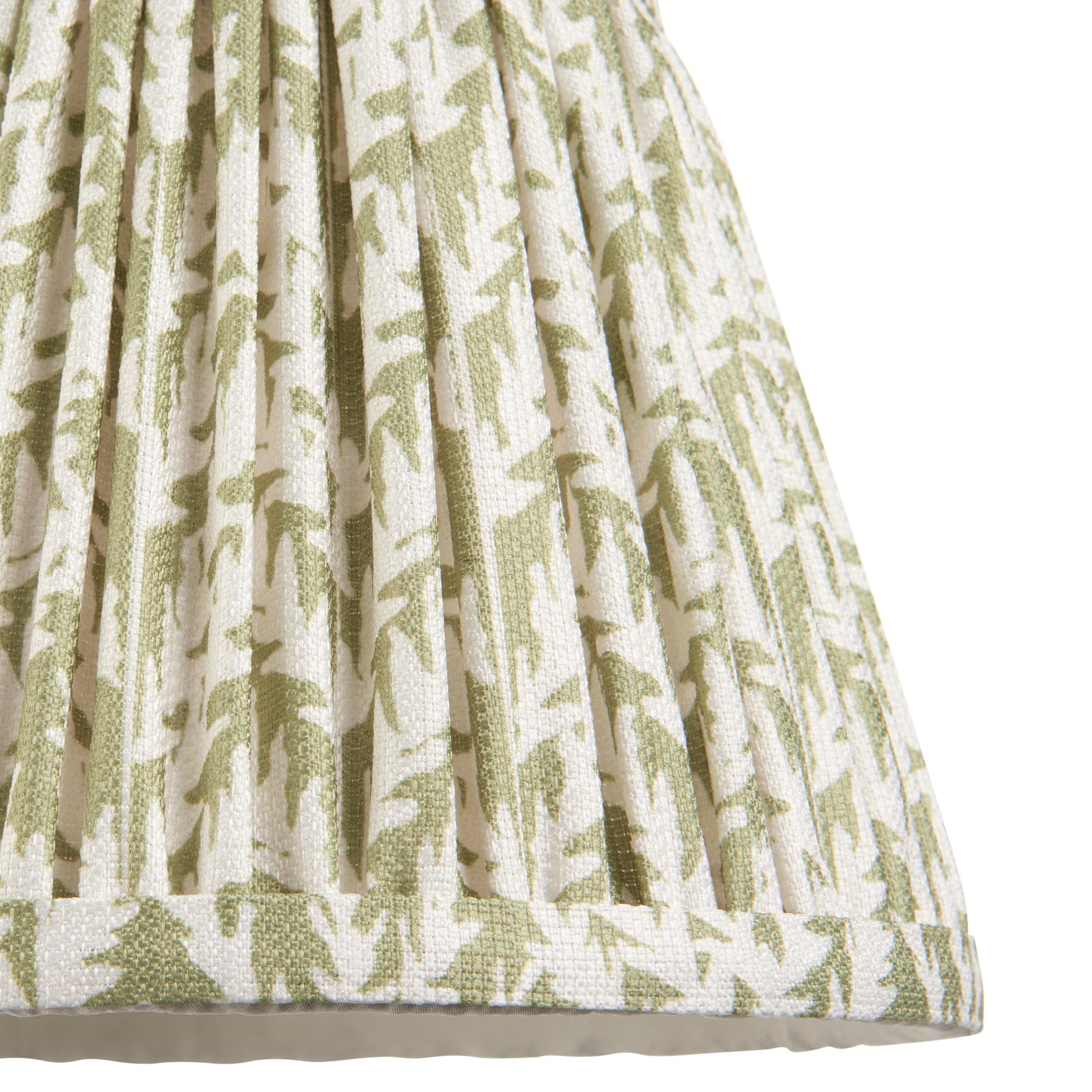 Santiago Long Line Brass Wall Light With 20cm Green Leaf Shade