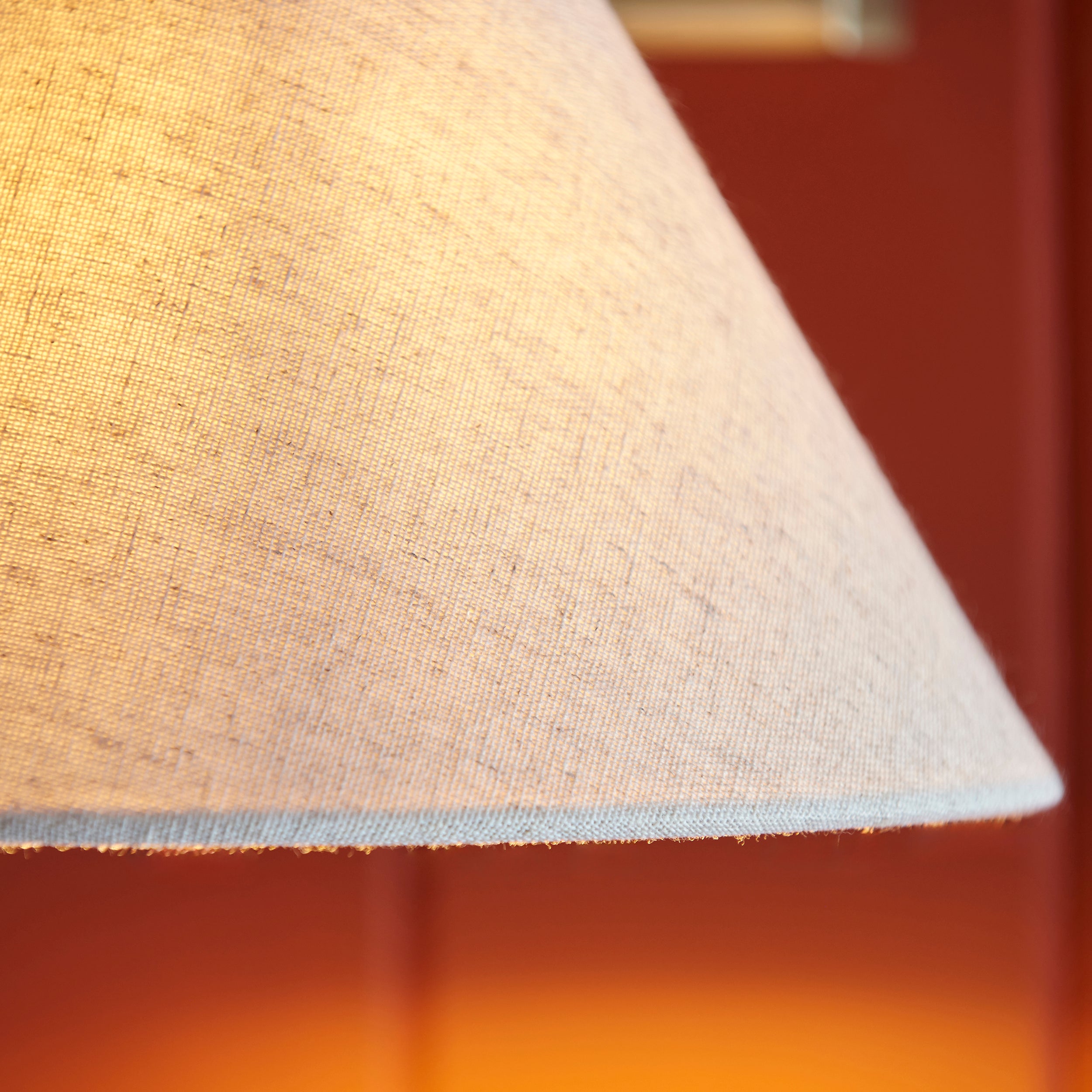 Knole Brass Wall Light - Faux Fabric Shade