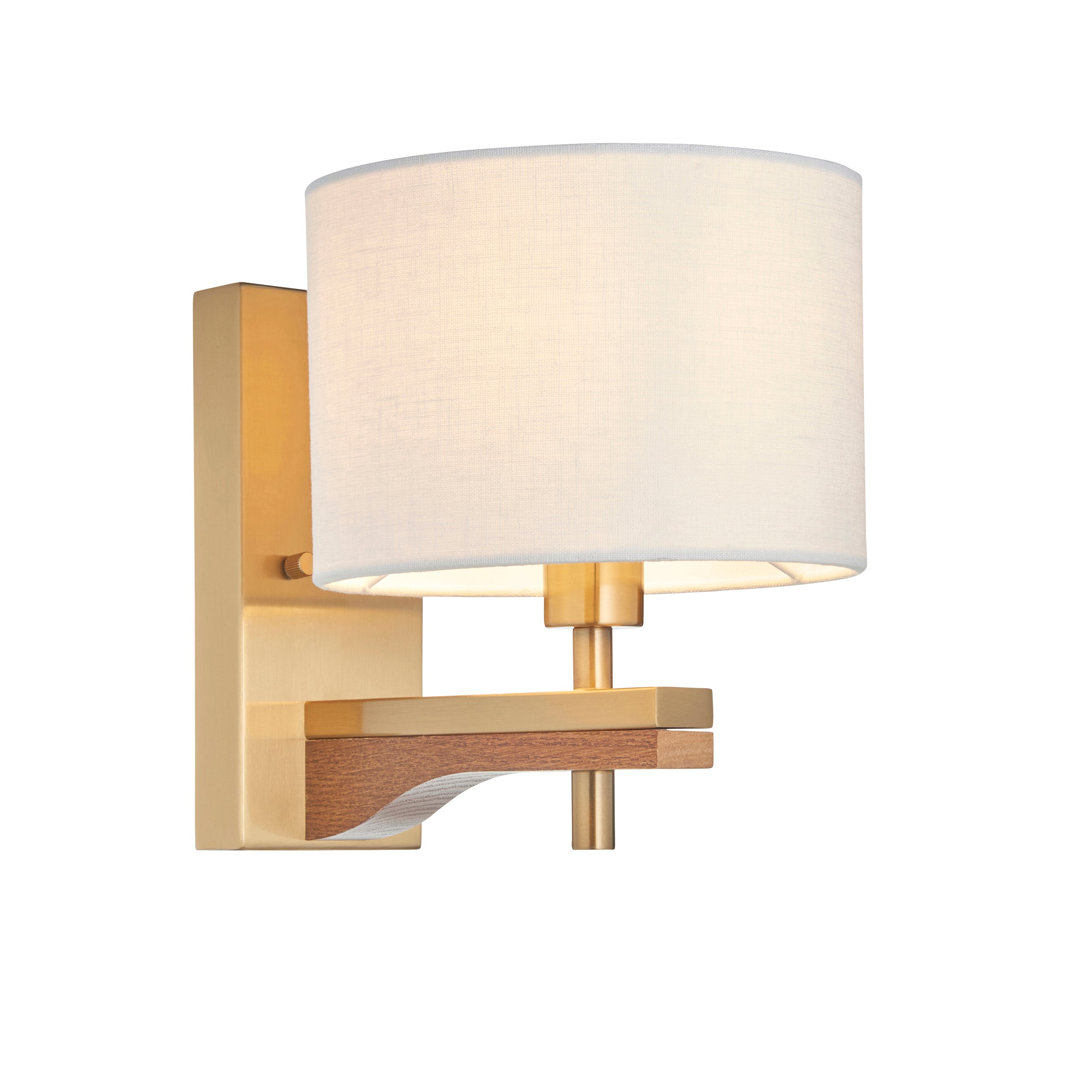 Heathcliff Solid Wood & Brass Wall Light