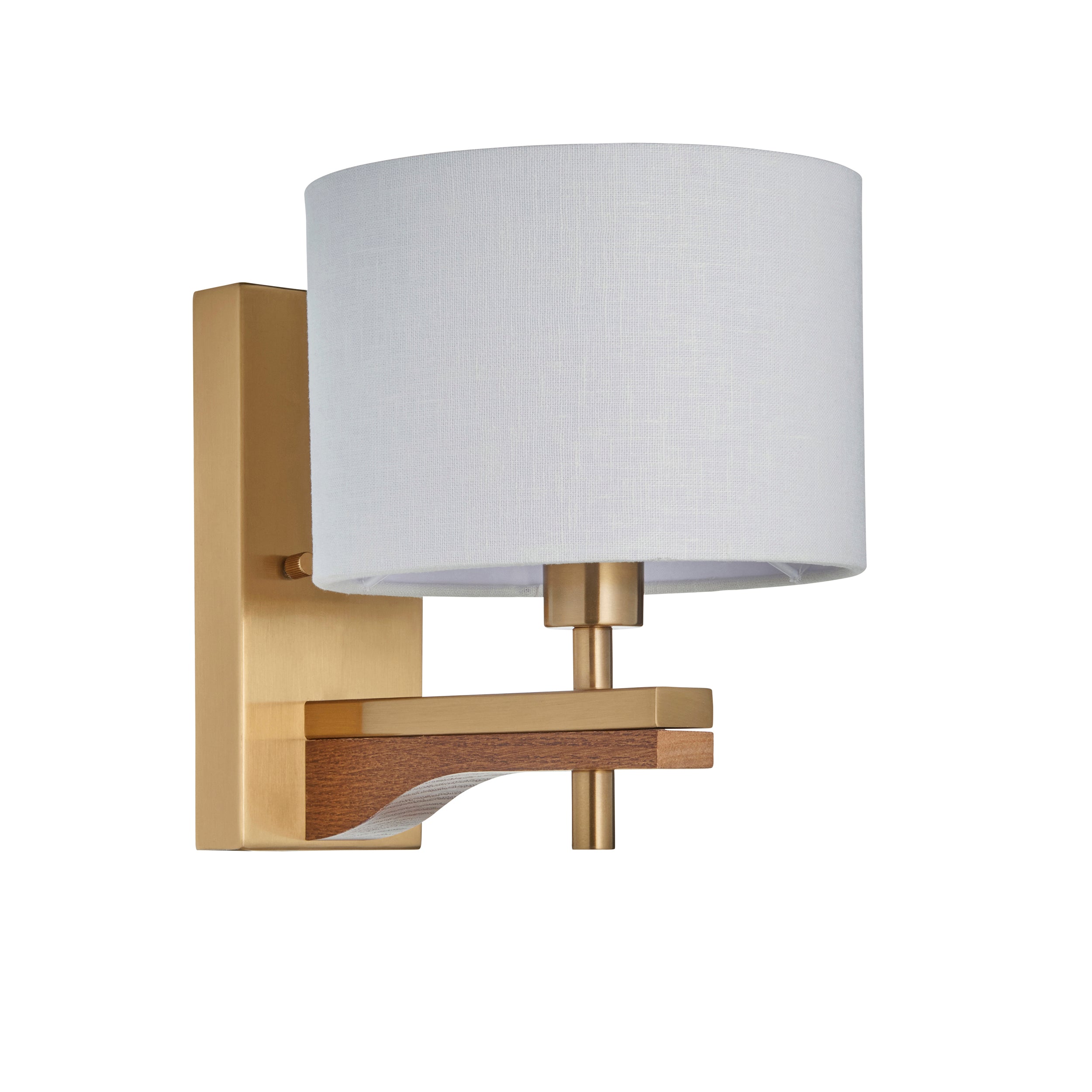 Heathcliff Solid Wood & Brass Wall Light
