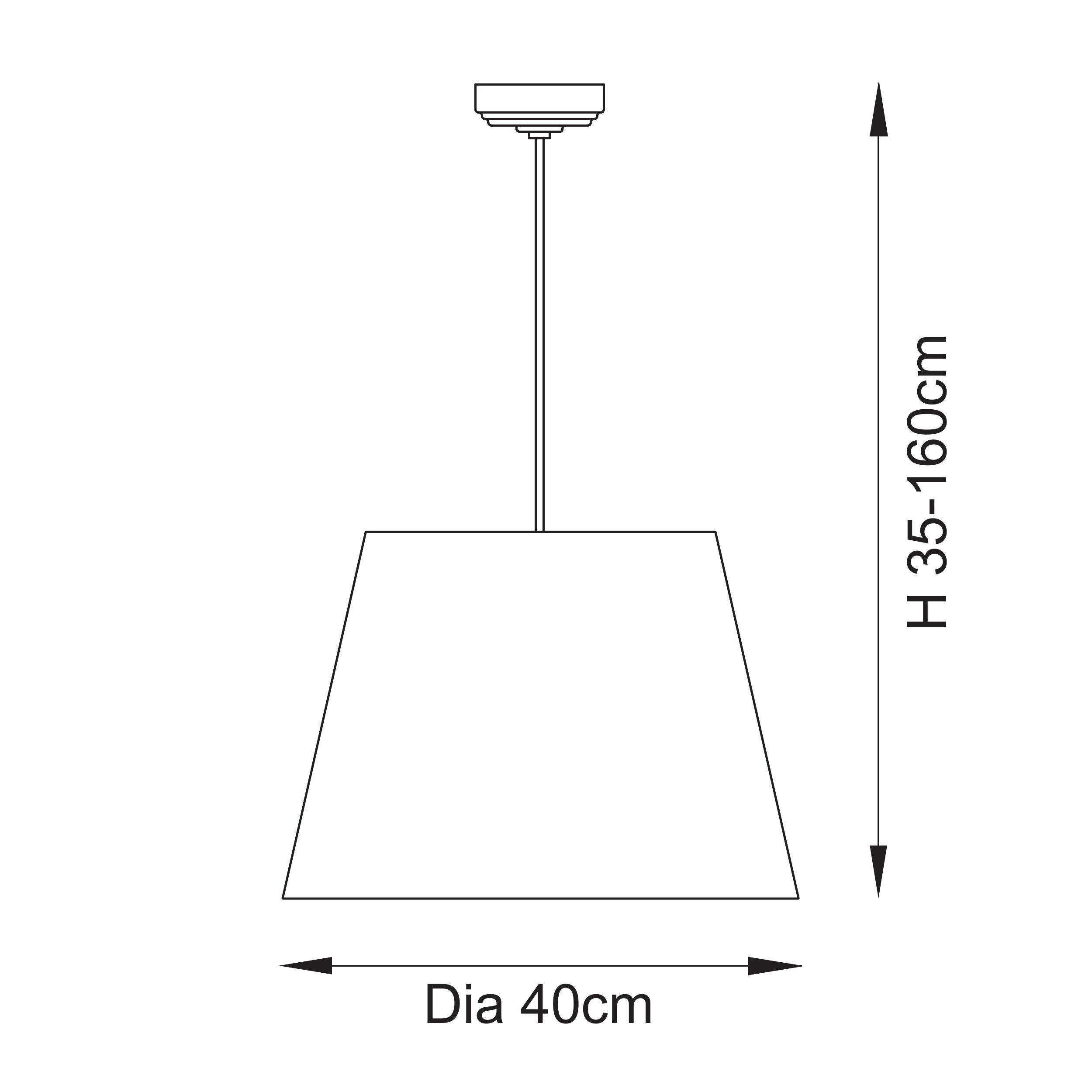 Eltham Ceiling Pendant Light With Blue Flex and Large Ripple 40cm Shade