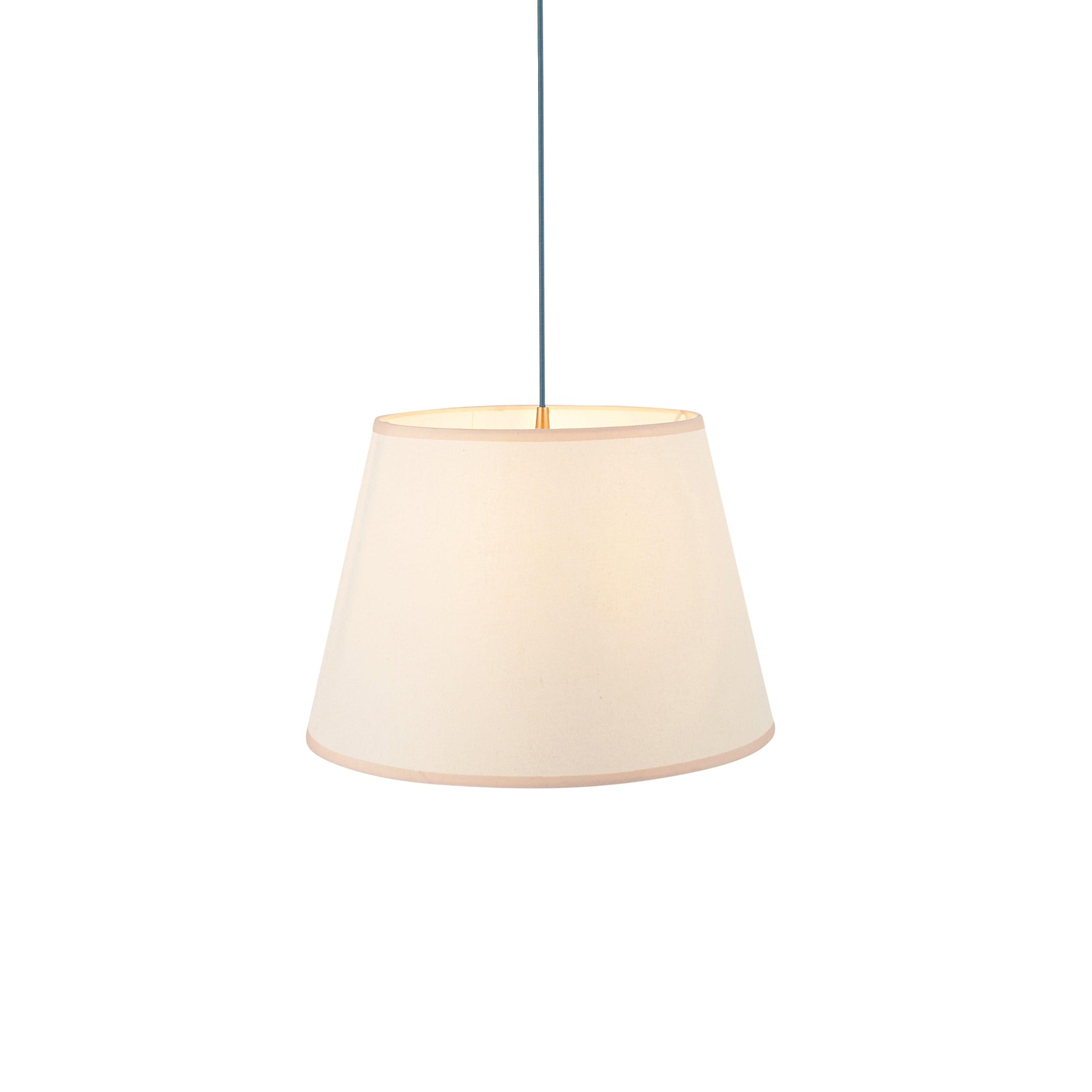 Eltham Ceiling Pendant Light With Blue Flex and Large Ivy 40cm Shade