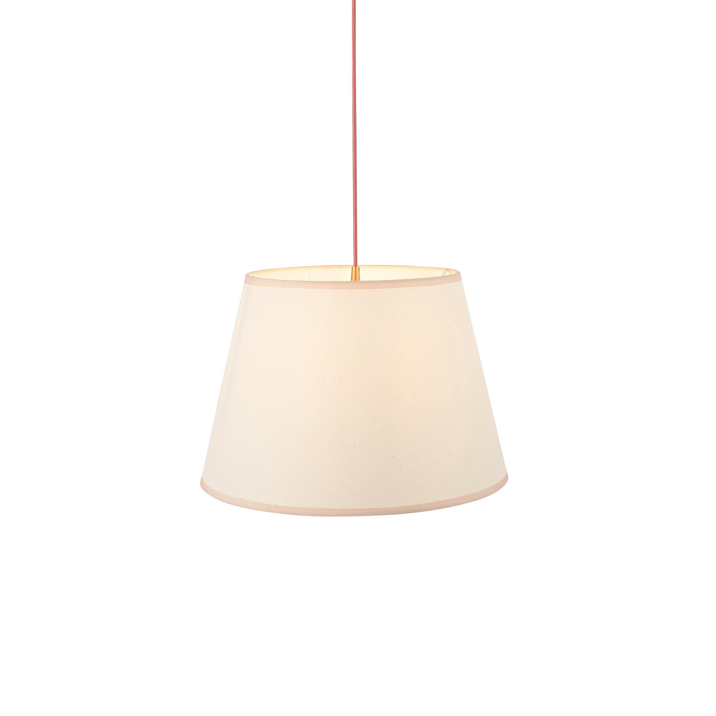 Eltham Ceiling Pendant Light With Red Flex and Large Ivy 40cm Shade