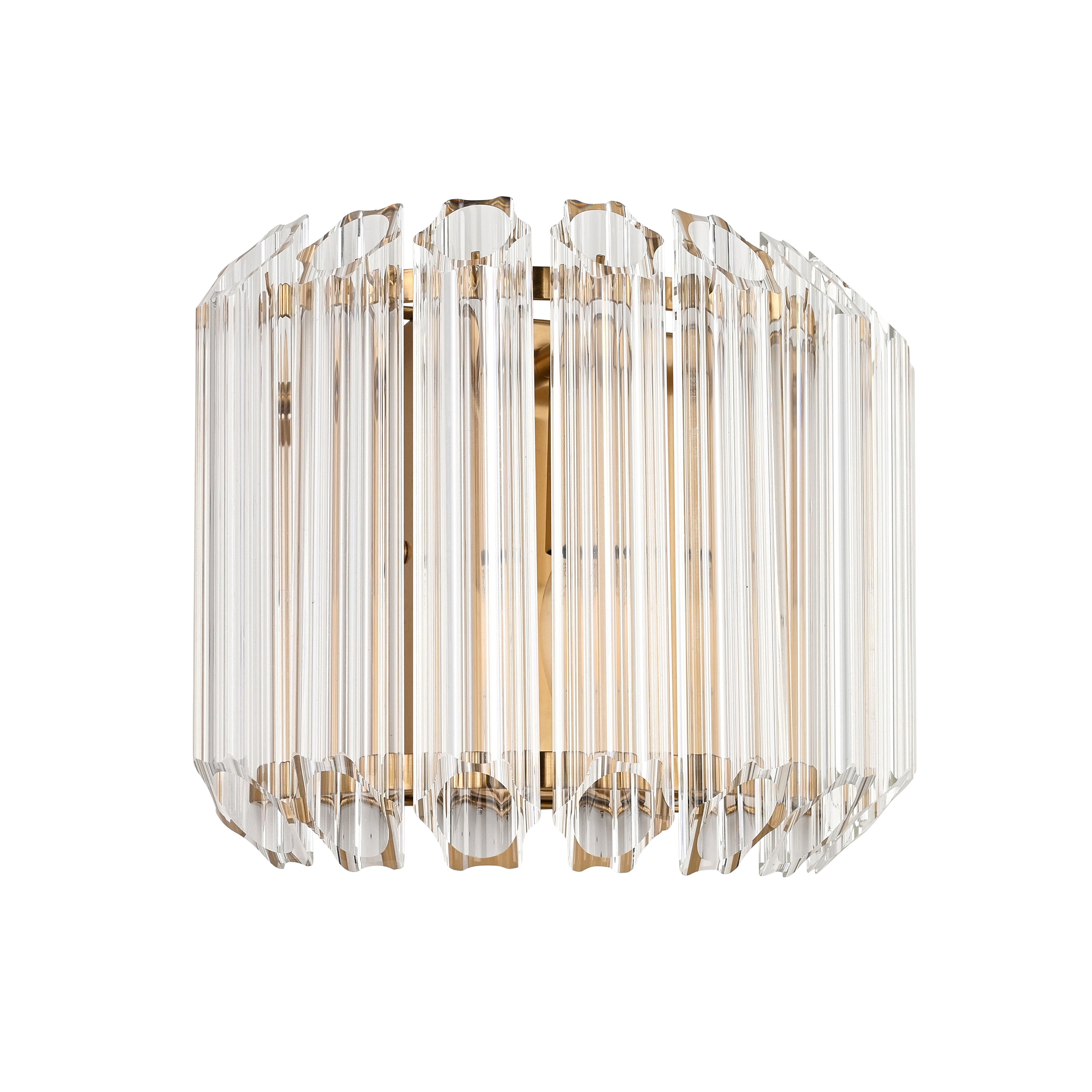 Valentina Brass Wall Light - Hexagonal Glass Rods