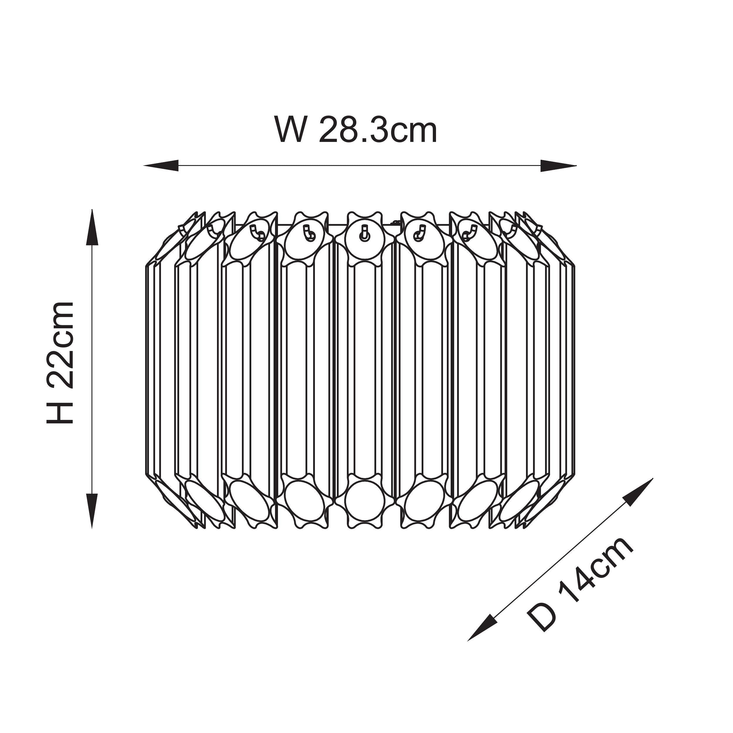 Valentina Brass Wall Light - Hexagonal Glass Rods