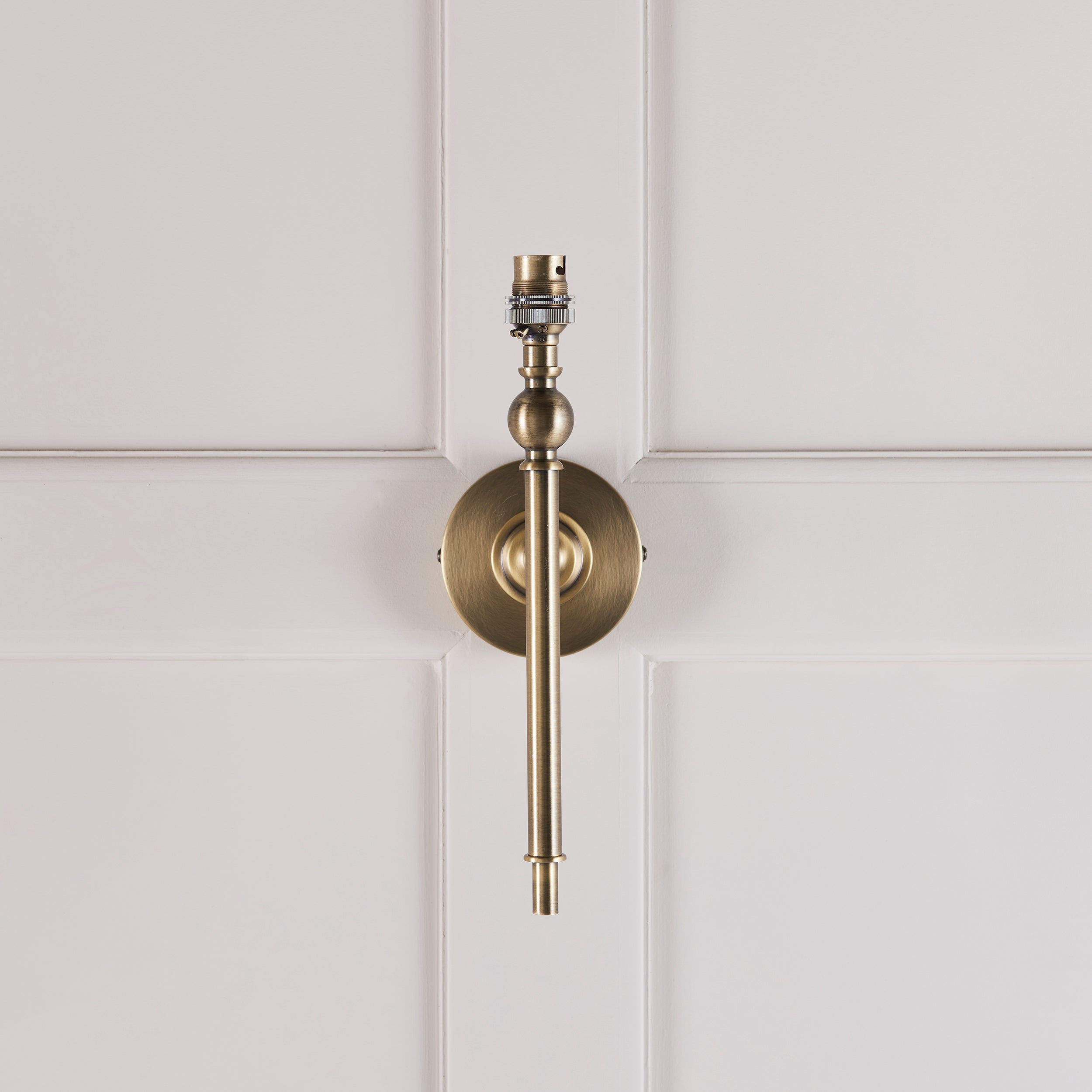 Lille Brass Wall Light & Coral Pink Ikat 20cm Shade