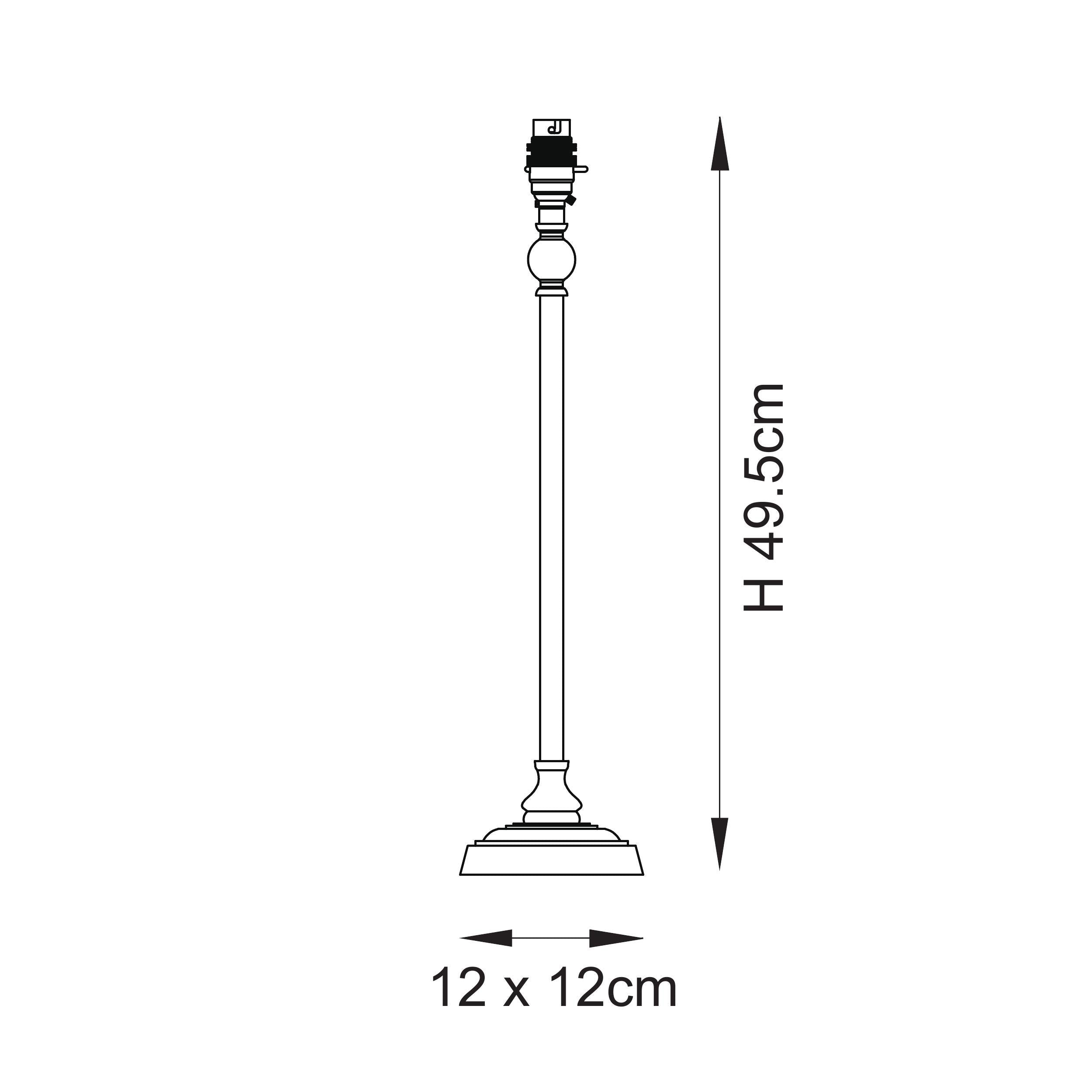 Lille Brass Table Lamp & Blue Ikat 25cm Shade
