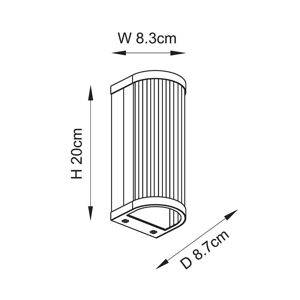 Ridgeton Antique Brass & Ribbed Shade Glass Wall Light-OPEN-BOX-BSL-270826