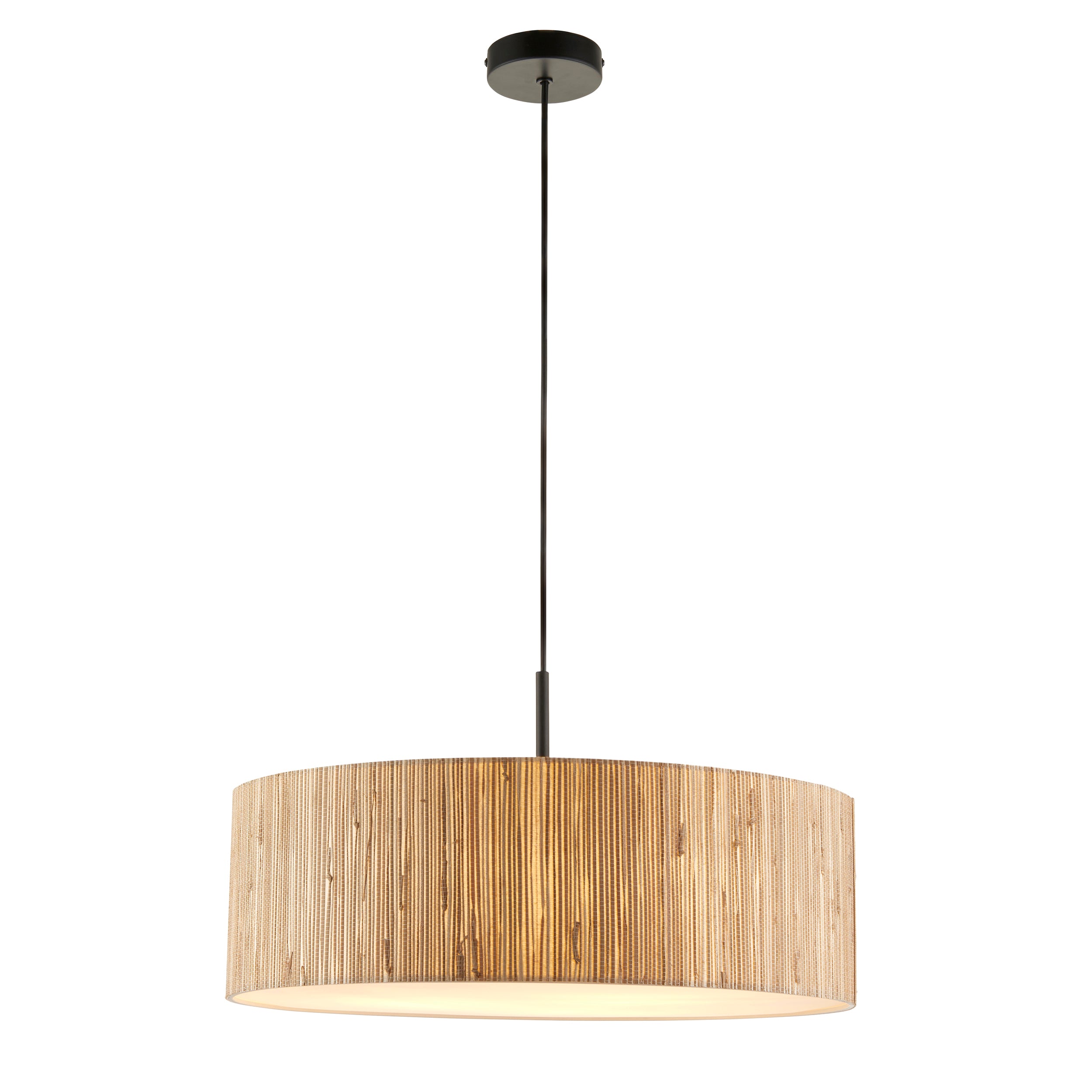 Longshore 3 Light Black & Seagrass Linear Pendant