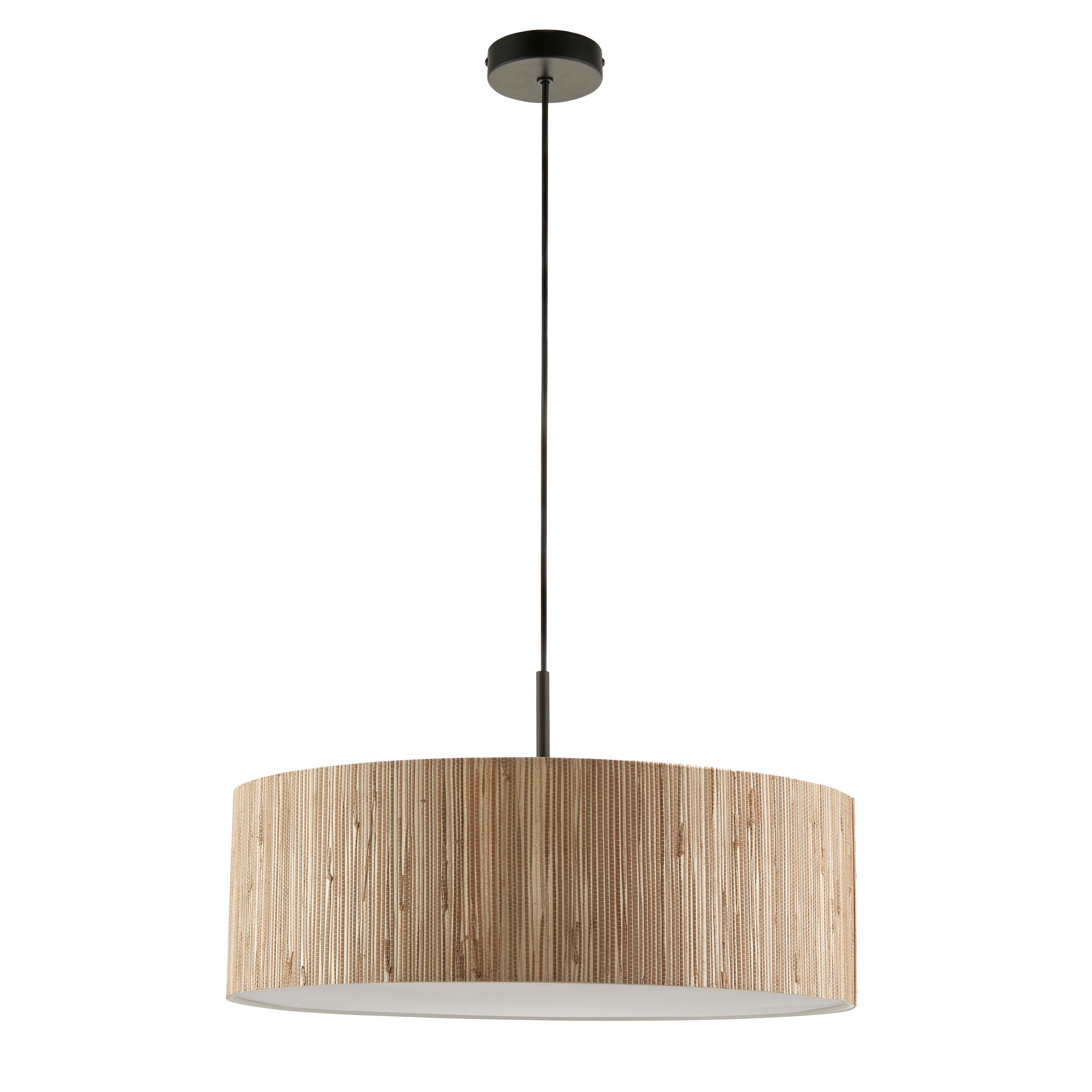 Longshore 3 Light Black & Seagrass Linear Pendant