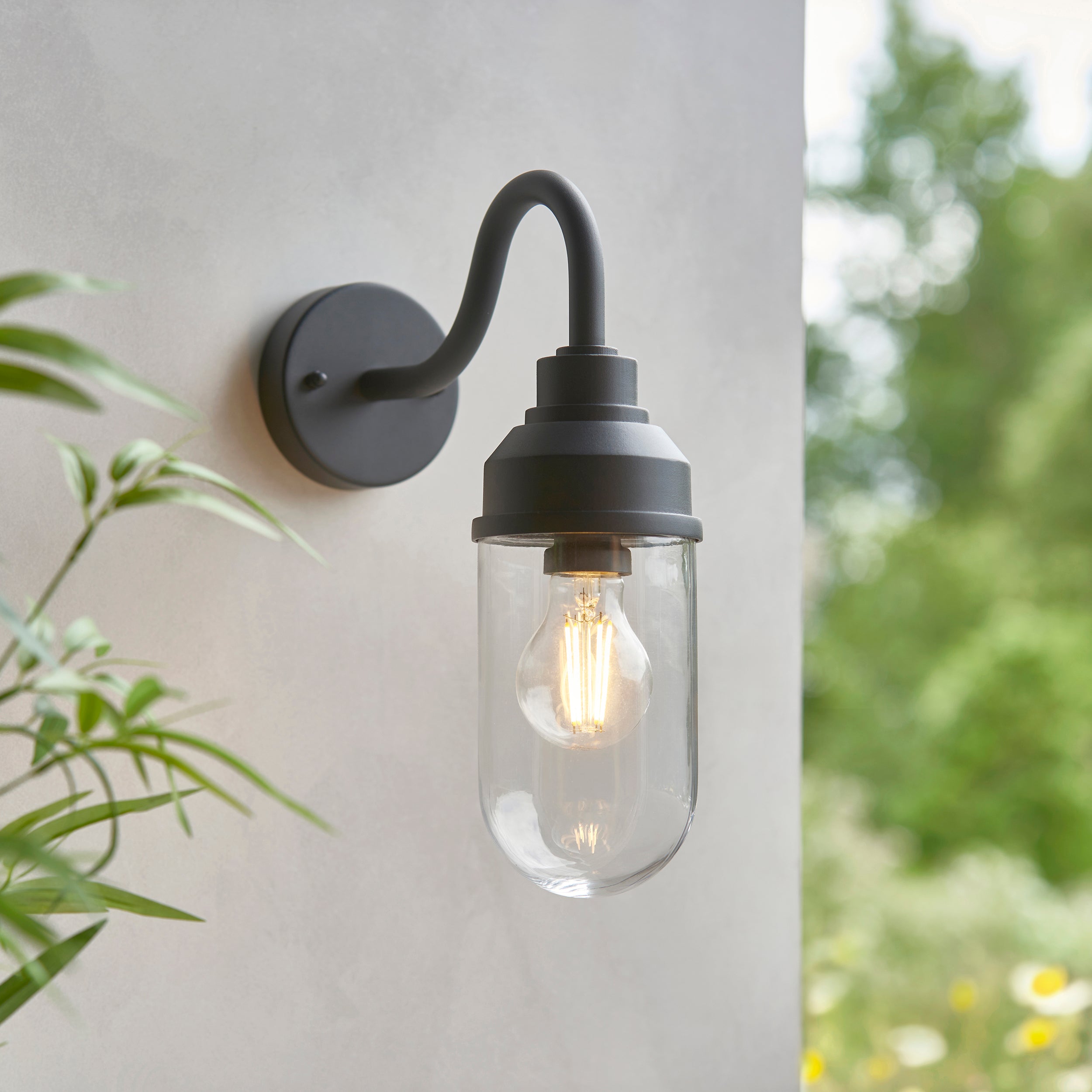 Truro Black Outdoor Wall Light