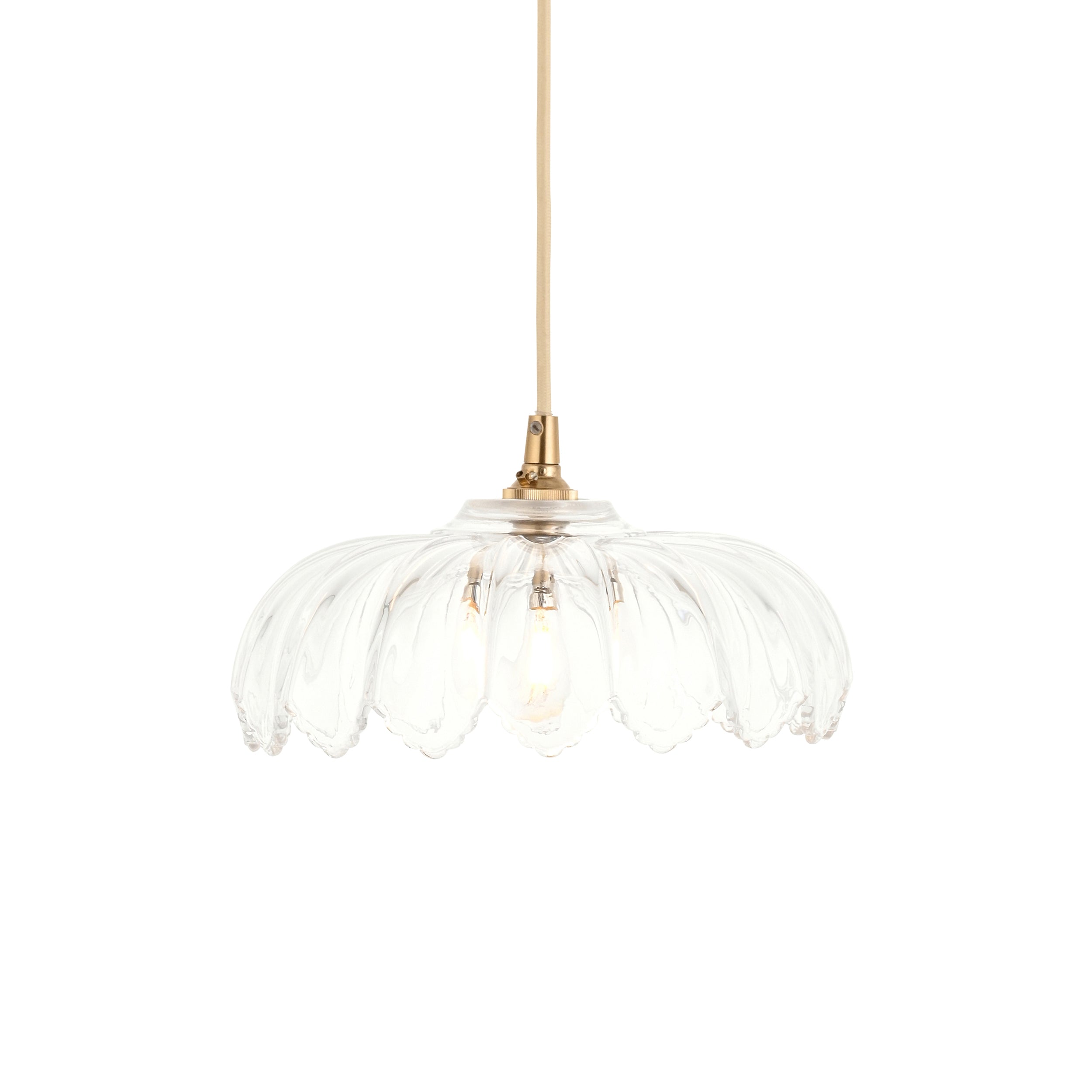 Camellia Easyfit Clear Glass Pendant (Shade Only) 118776 by Endon Lighting
