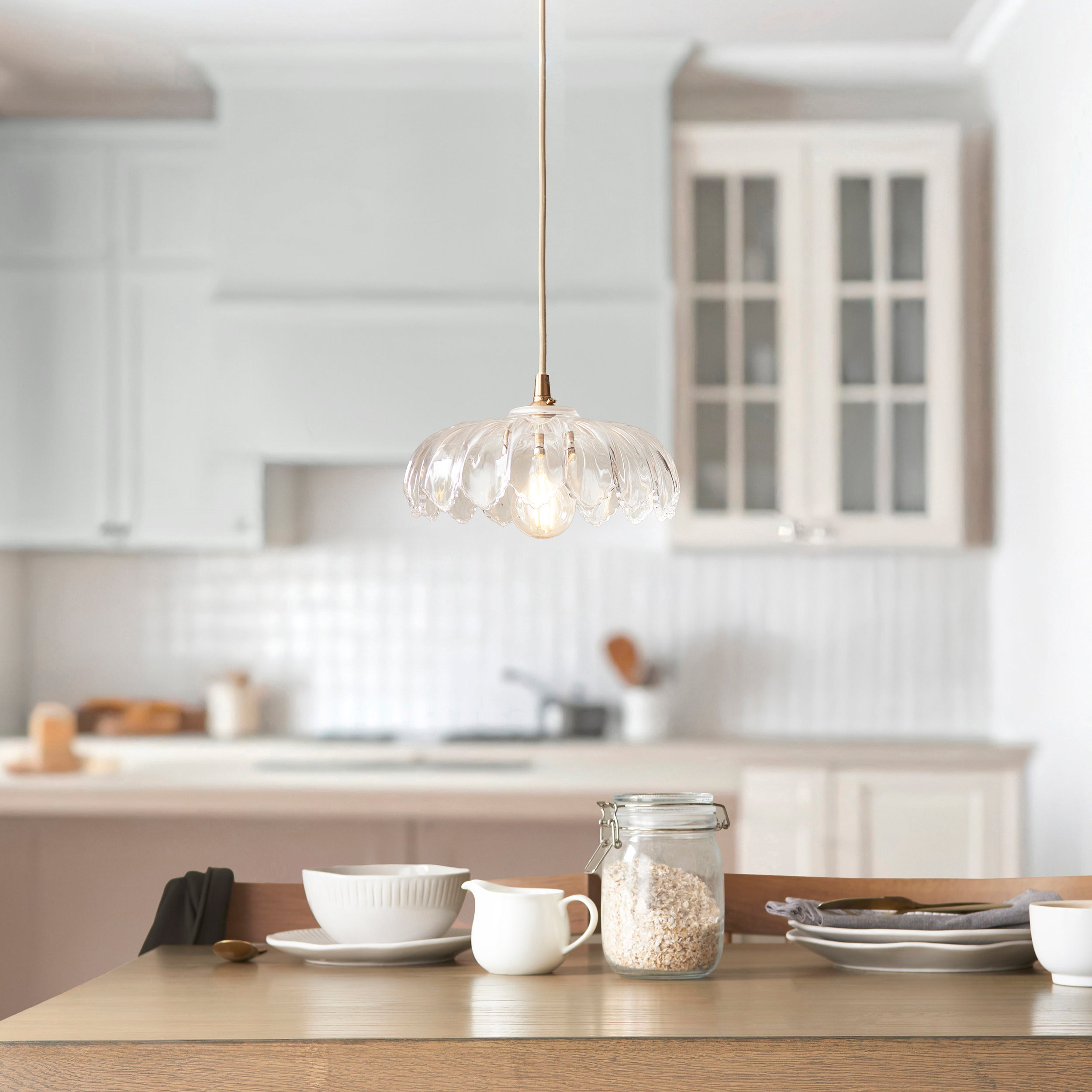 Camellia Easyfit Clear Glass Pendant (Shade Only)