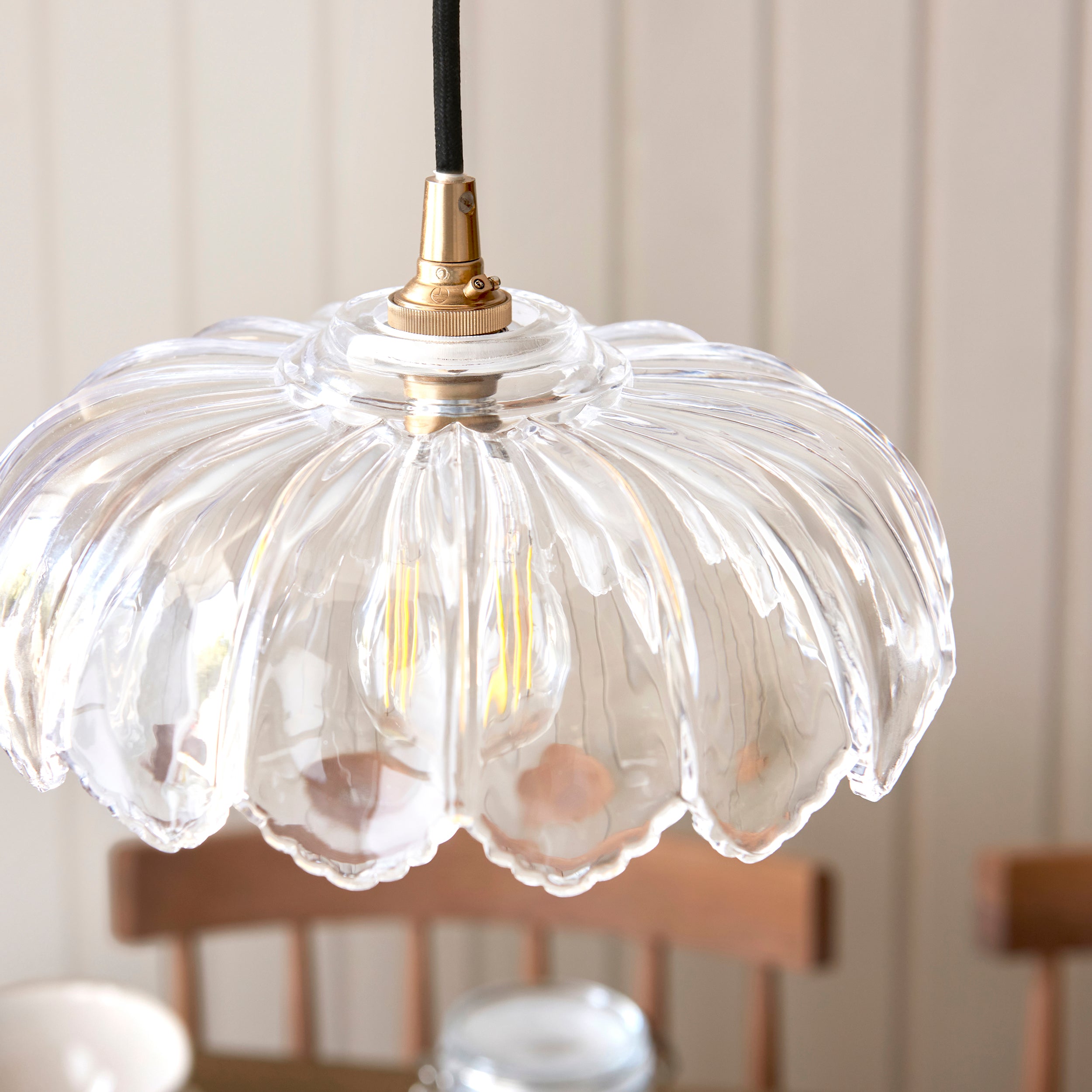 Camellia Easyfit Clear Glass Pendant (Shade Only)