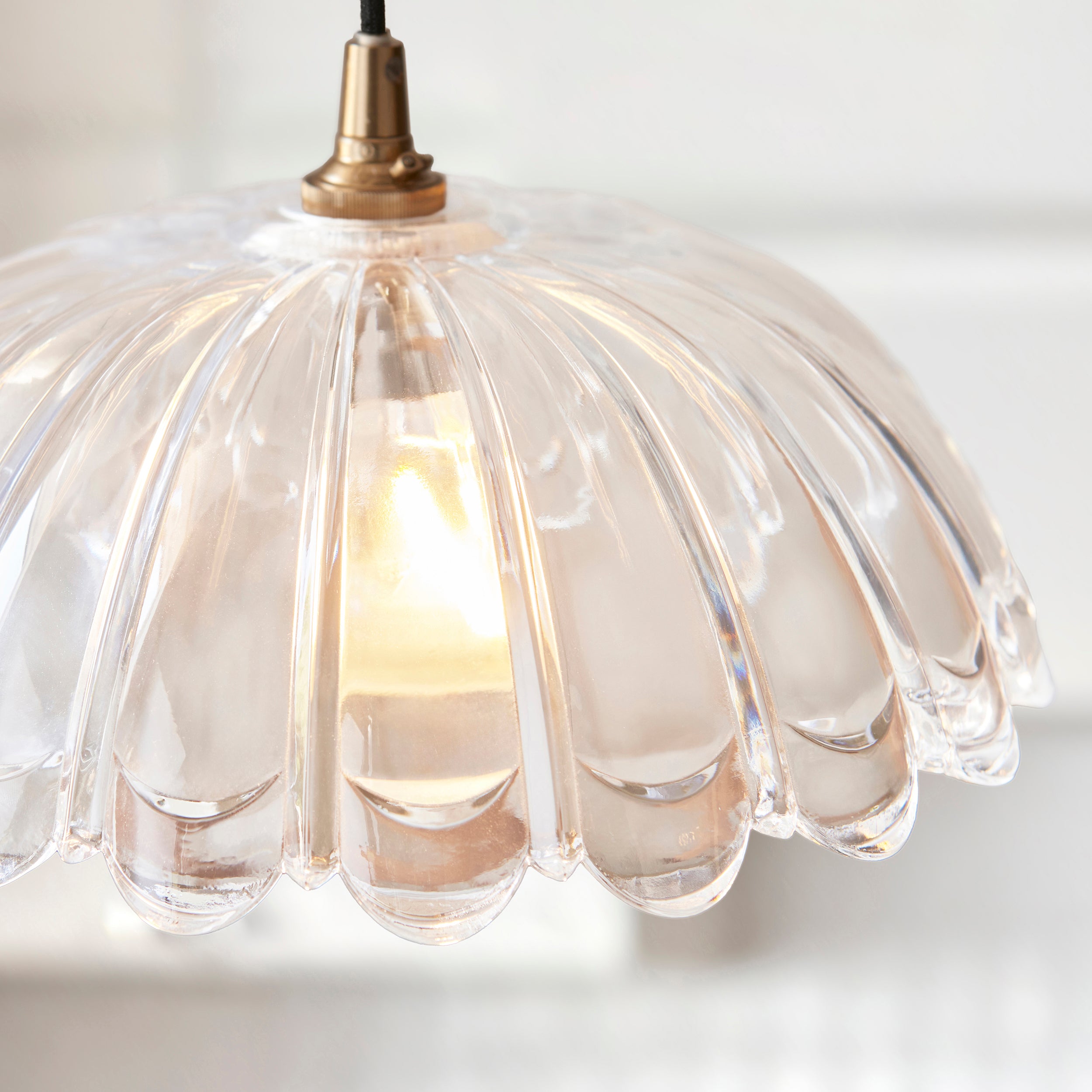 Carnation Easyfit Clear Glass Pendant (Shade Only)