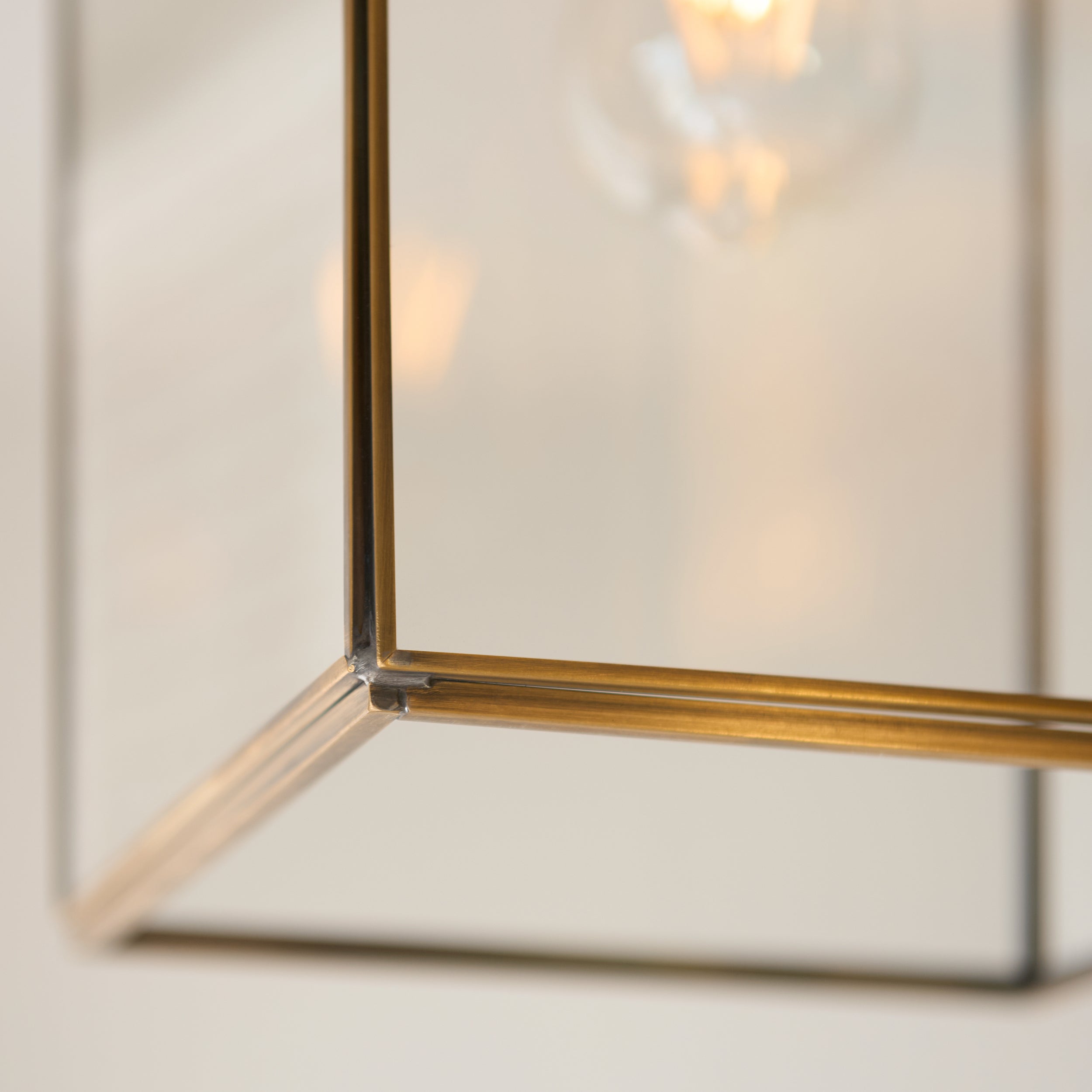 Hammond Grand Brass and Glass Panel Pendant